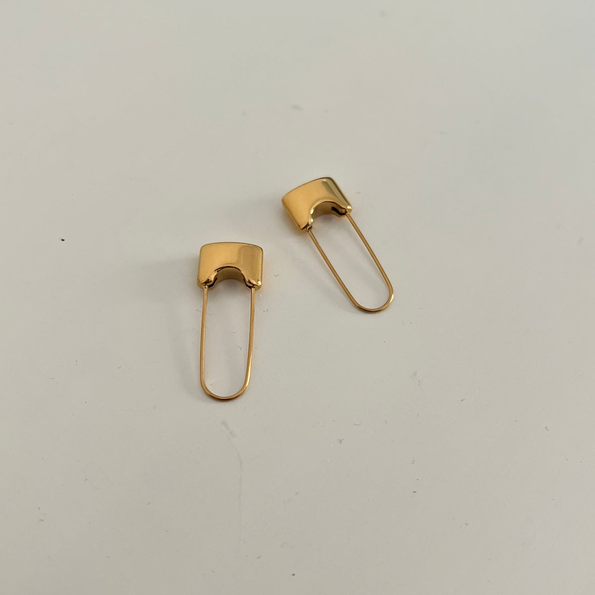 18KT Gold Plated Orry Safety Pin Earrings