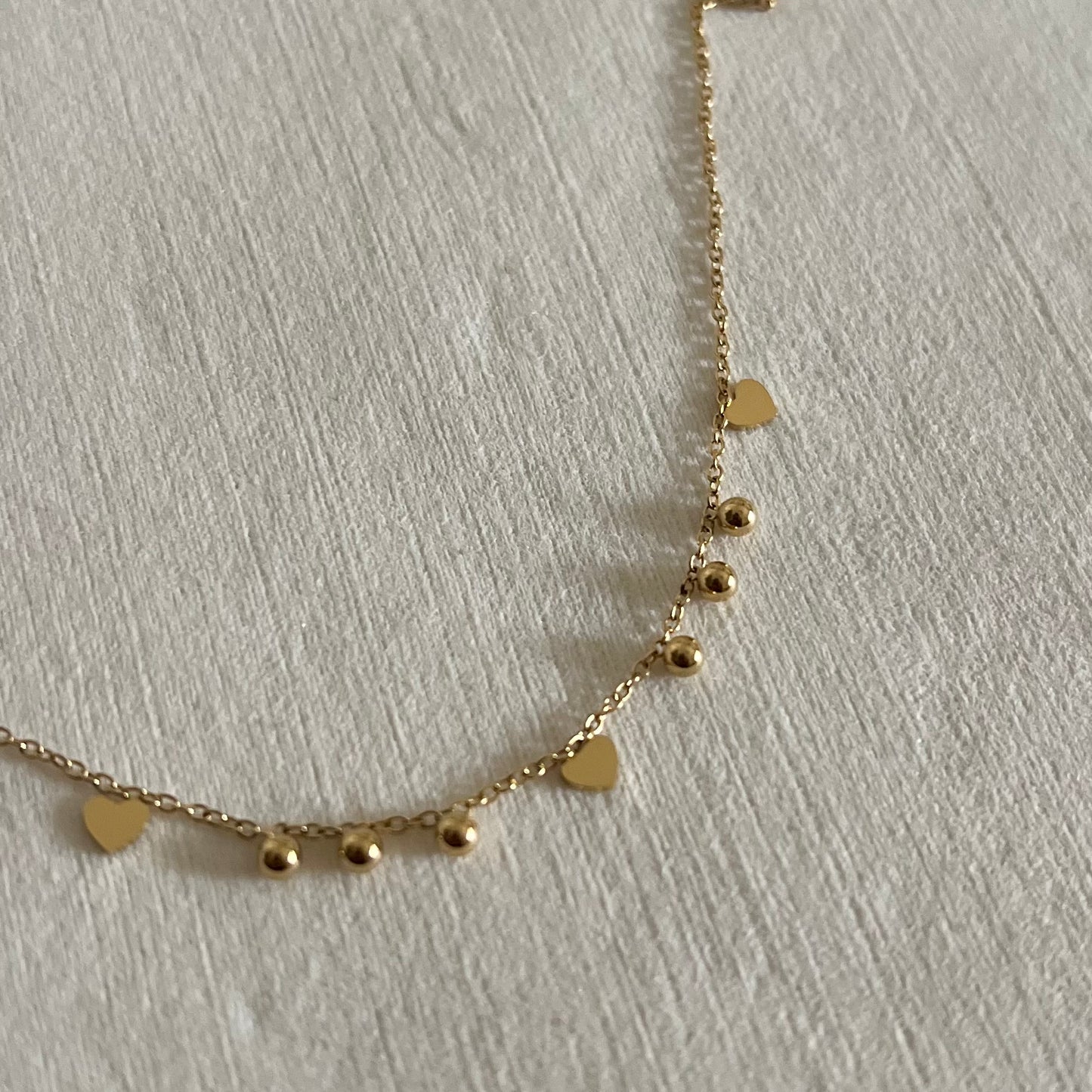 18KT Gold Plated Heart Drops Bracelet