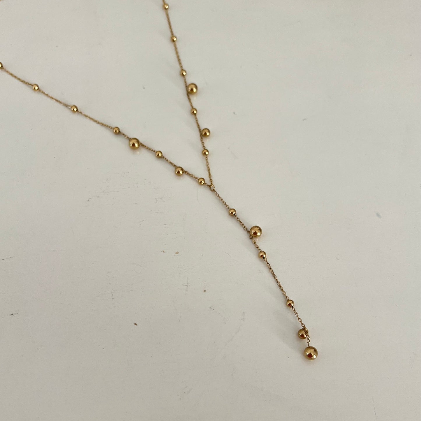 18KT Gold Plated Bauble Drop Necklace