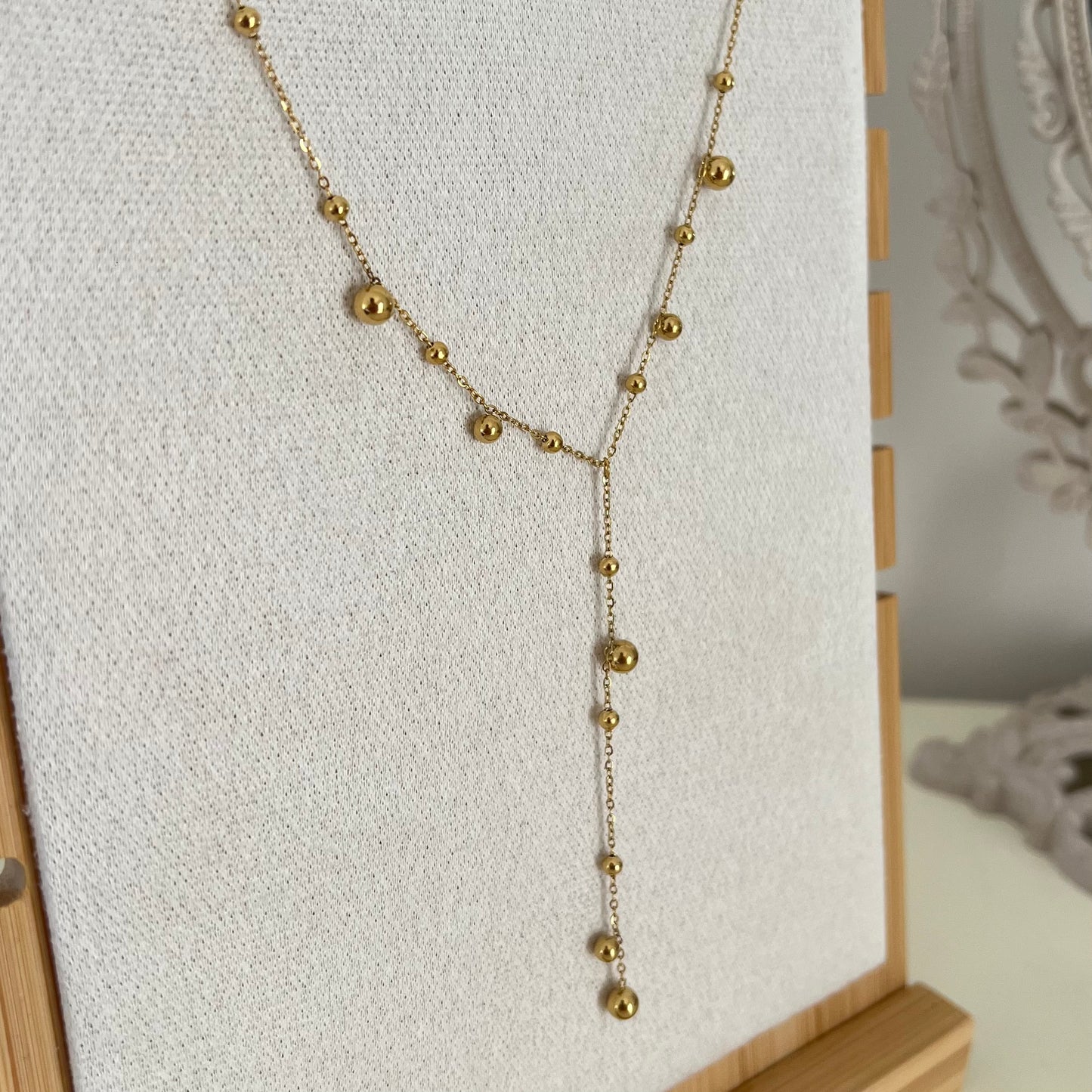 18KT Gold Plated Bauble Drop Necklace