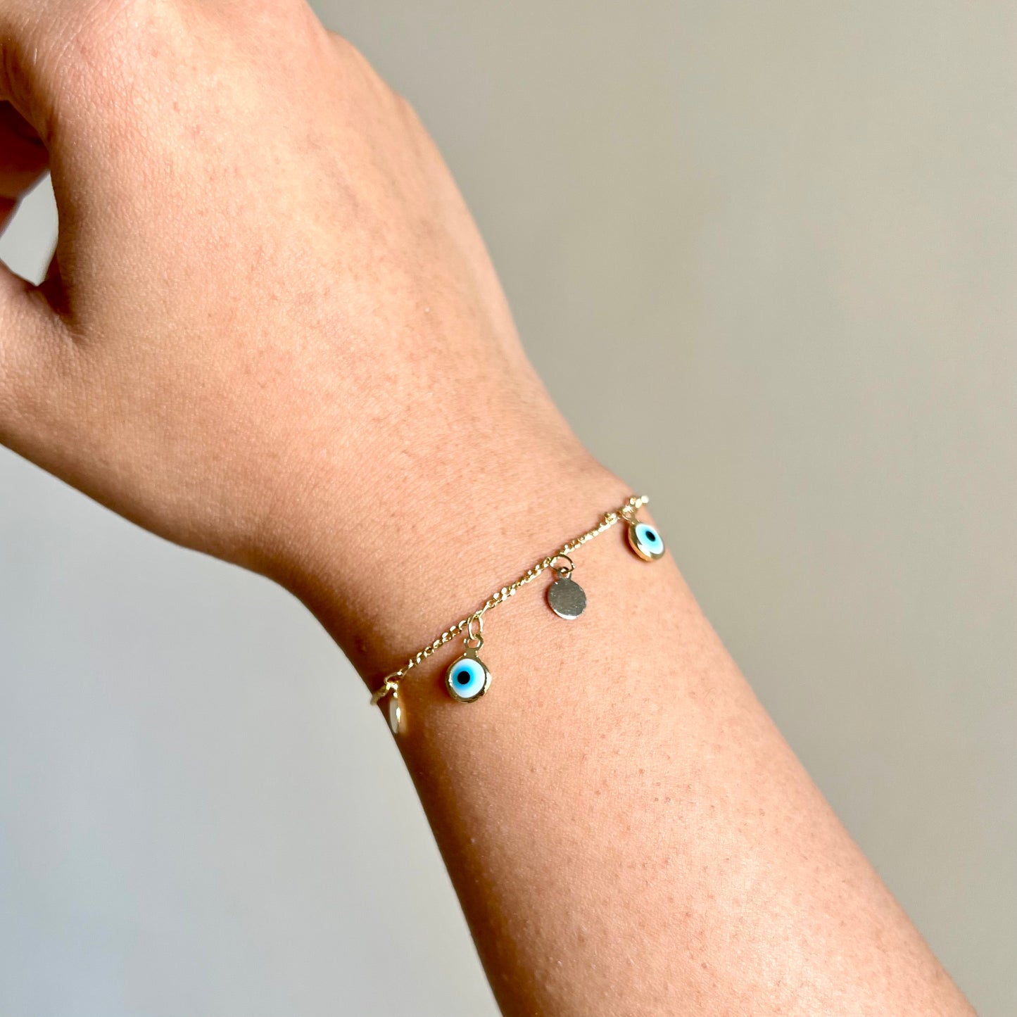 18KT Gold Plated Vandy Evil Eye Bracelet