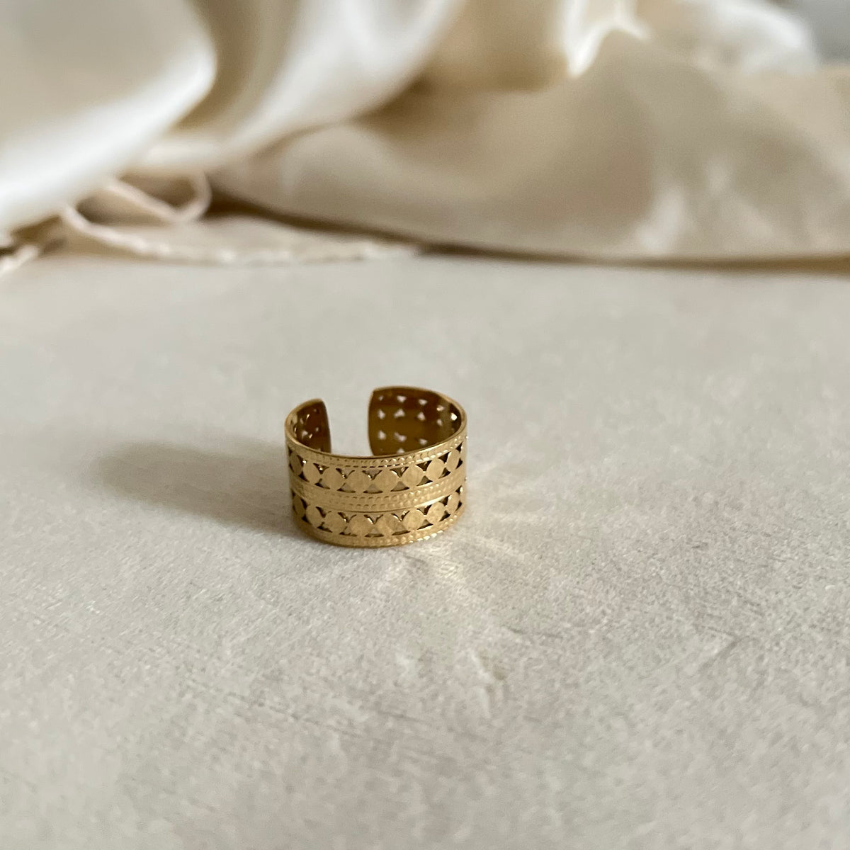 18KT Gold Plates Cleopatra Ring