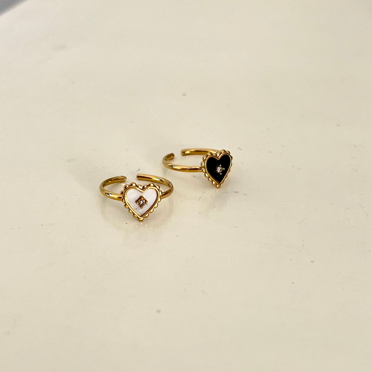 18KT Gold Plated Heart Old Charm Ring
