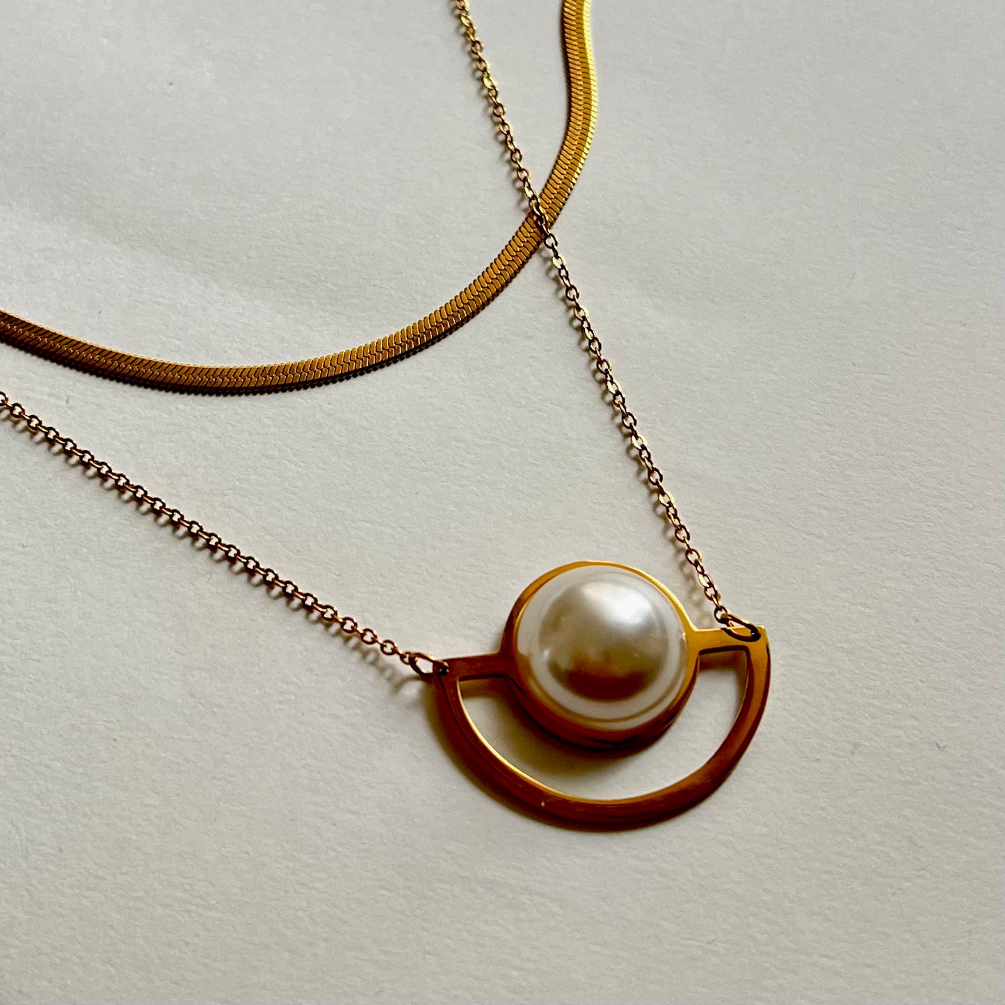 18KT Gold Plated Pearly Girly Necklace