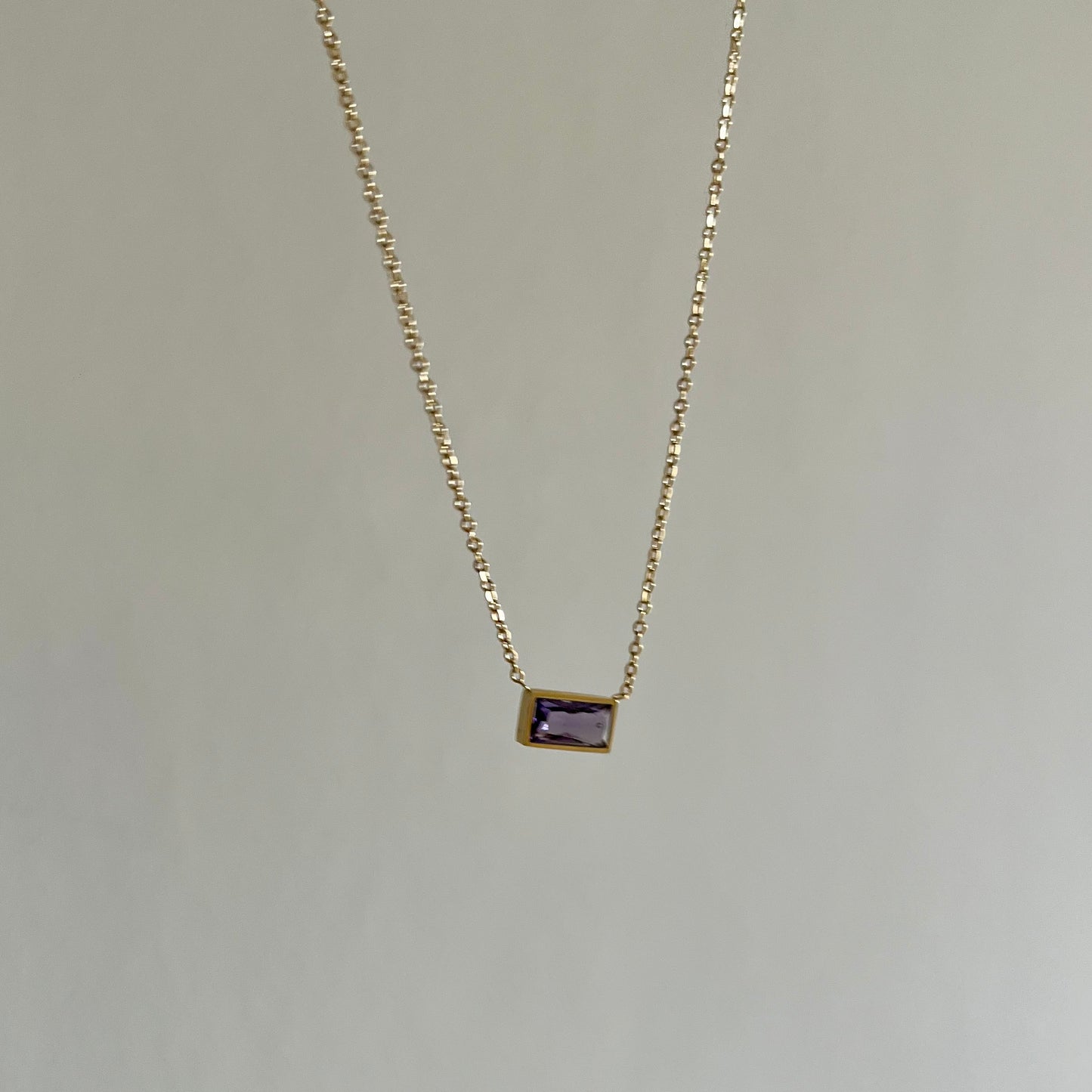 18KT Gold Plated Purple Power Gemstone Necklace