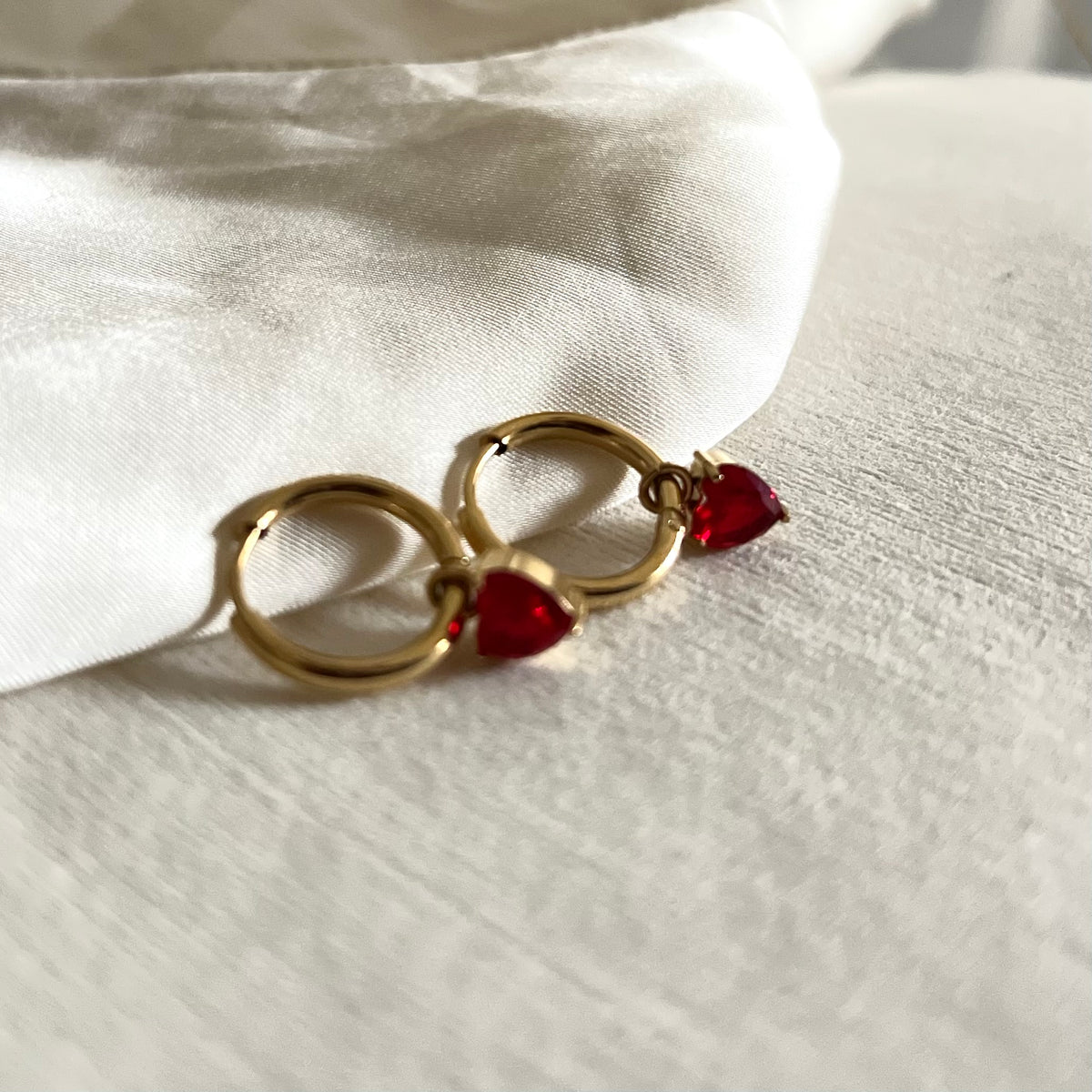 18KT Gold Plated Heart Candy Earrings
