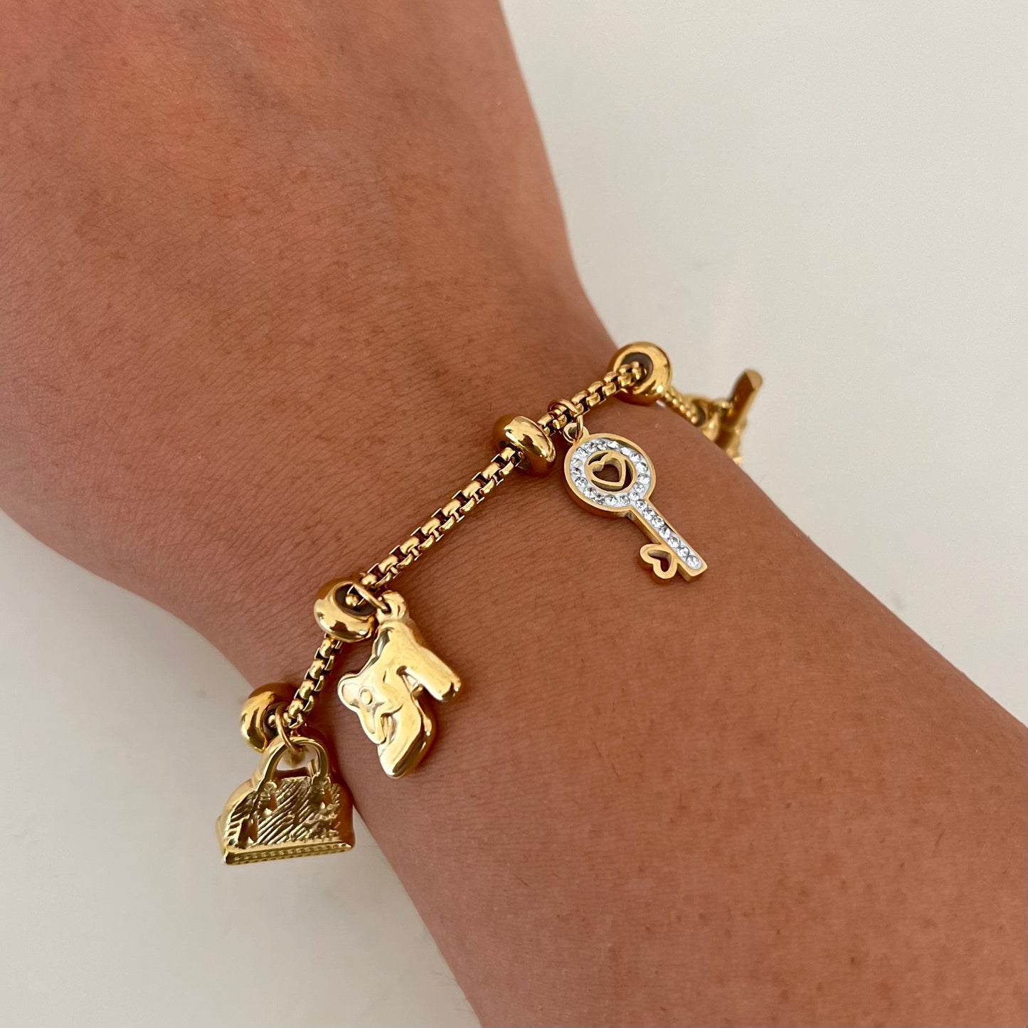 18KT Gold Plated Blair Charm Bracelet