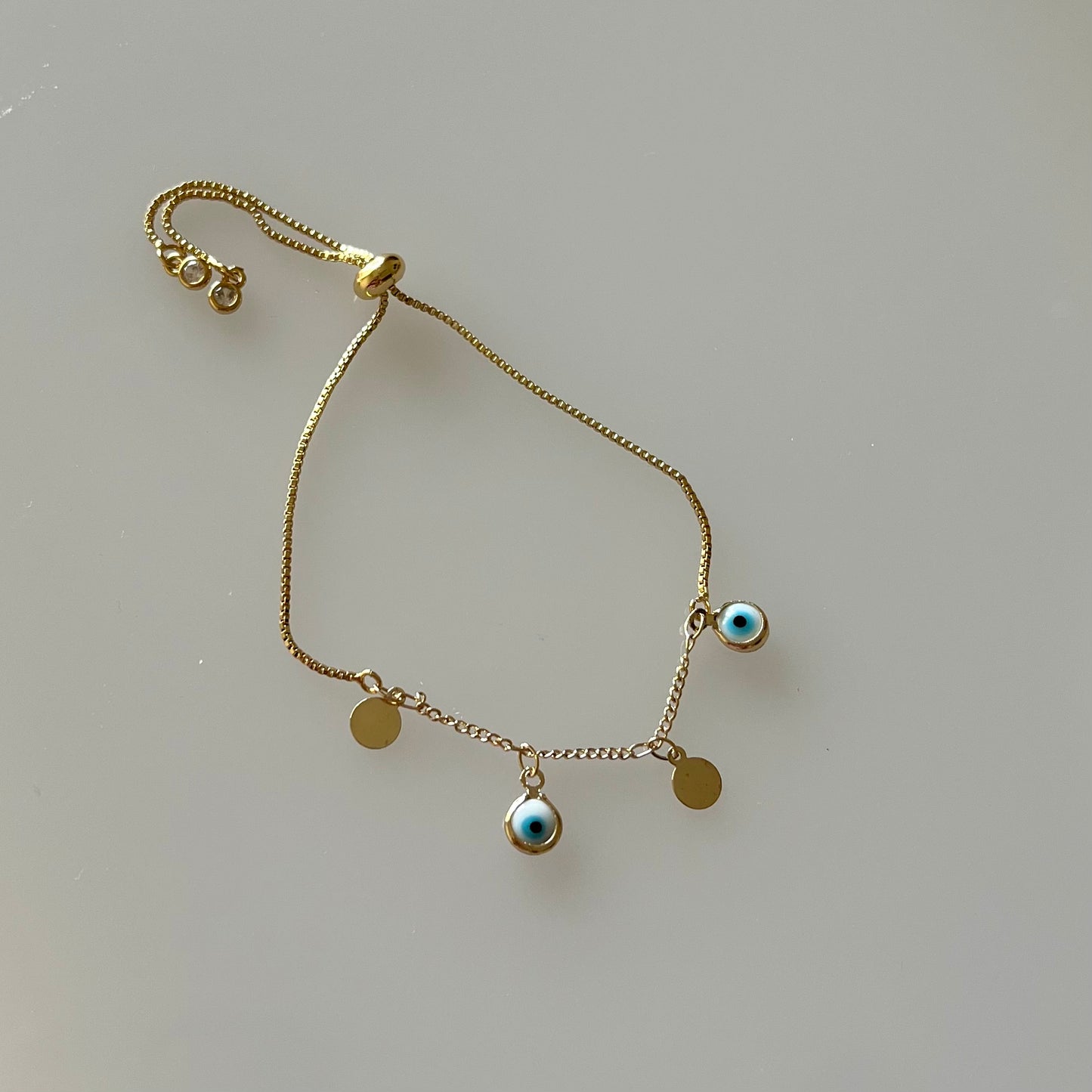 18KT Gold Plated Vandy Evil Eye Bracelet