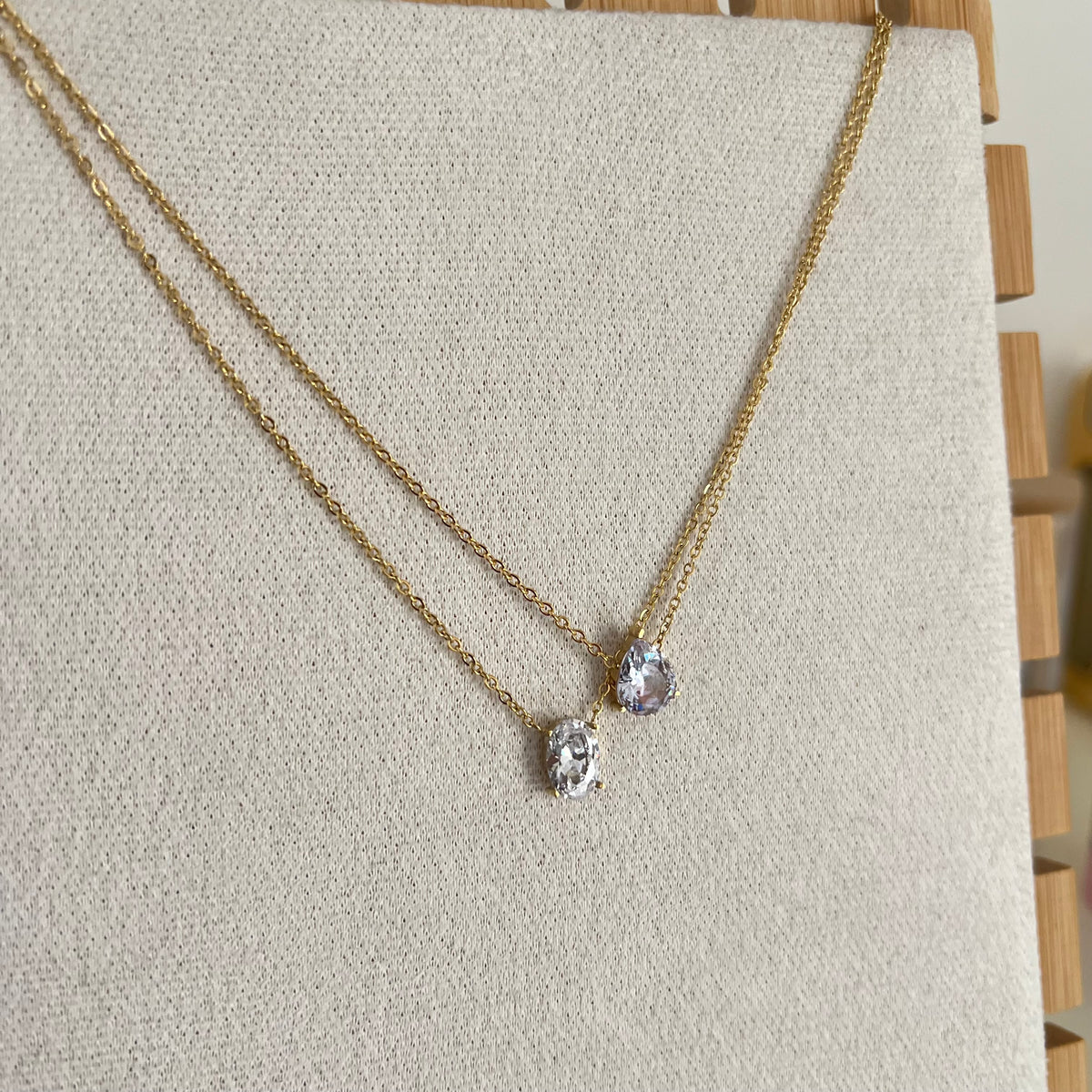 18KT Gold Plated Gemma set of 2 necklaces