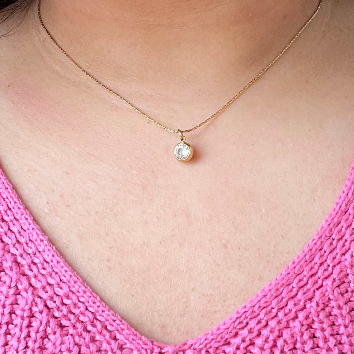 18KT Gold Plated Gemma Gem Necklace