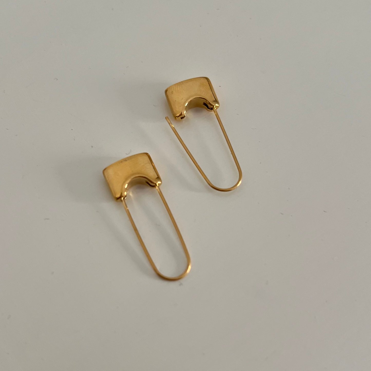 18KT Gold Plated Orry Safety Pin Earrings