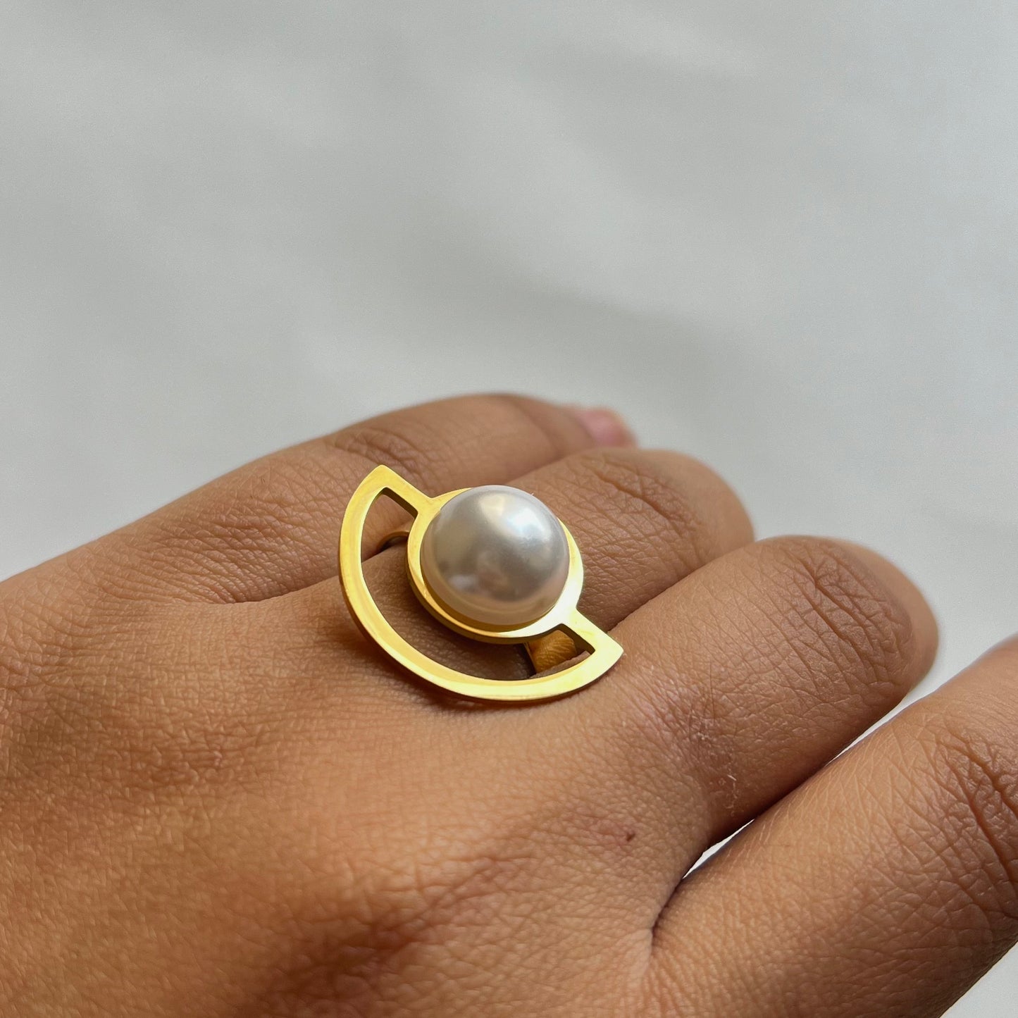 18KT Gold Plated Pearly Girly Ring