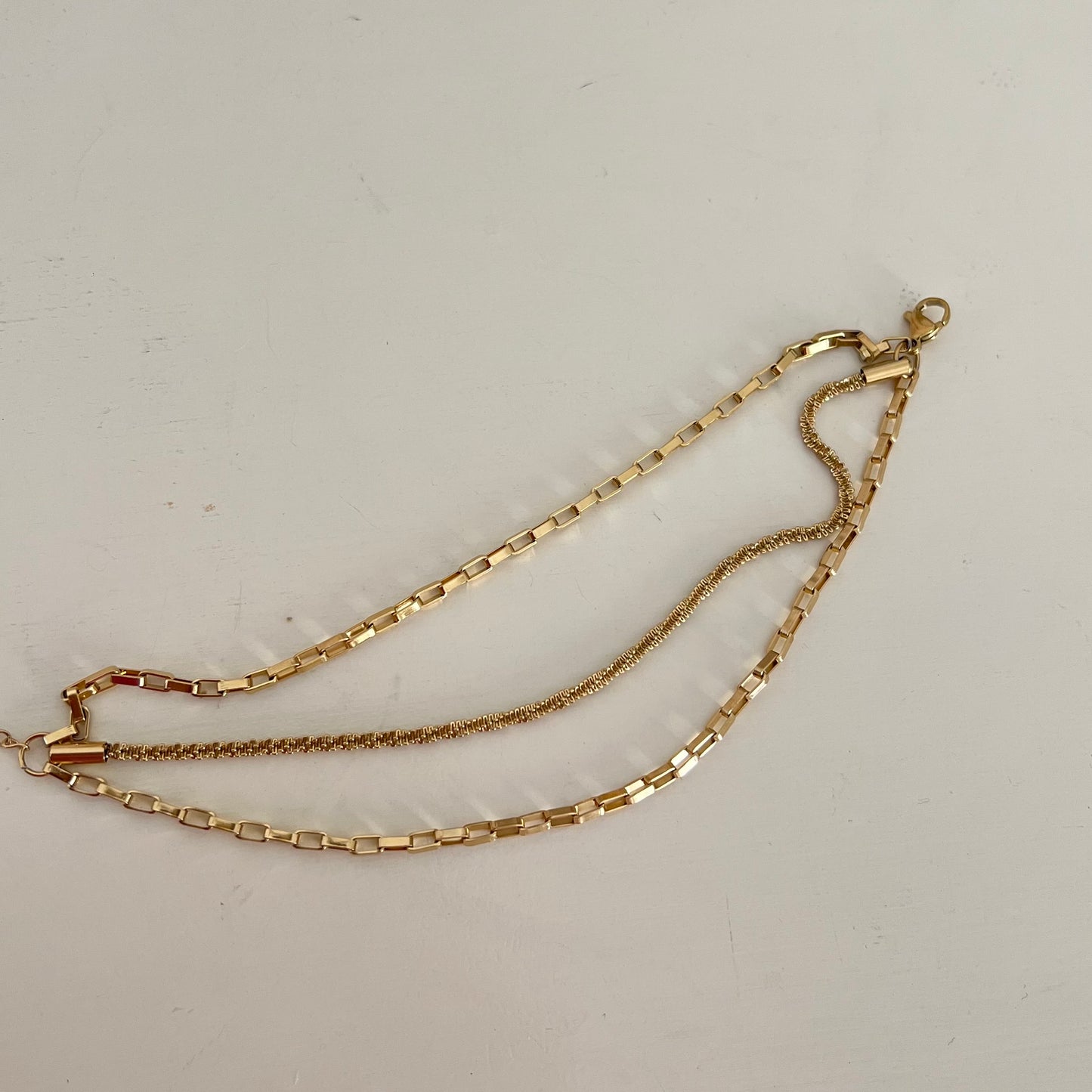18KT Gold Plated Three Chain Bracelet