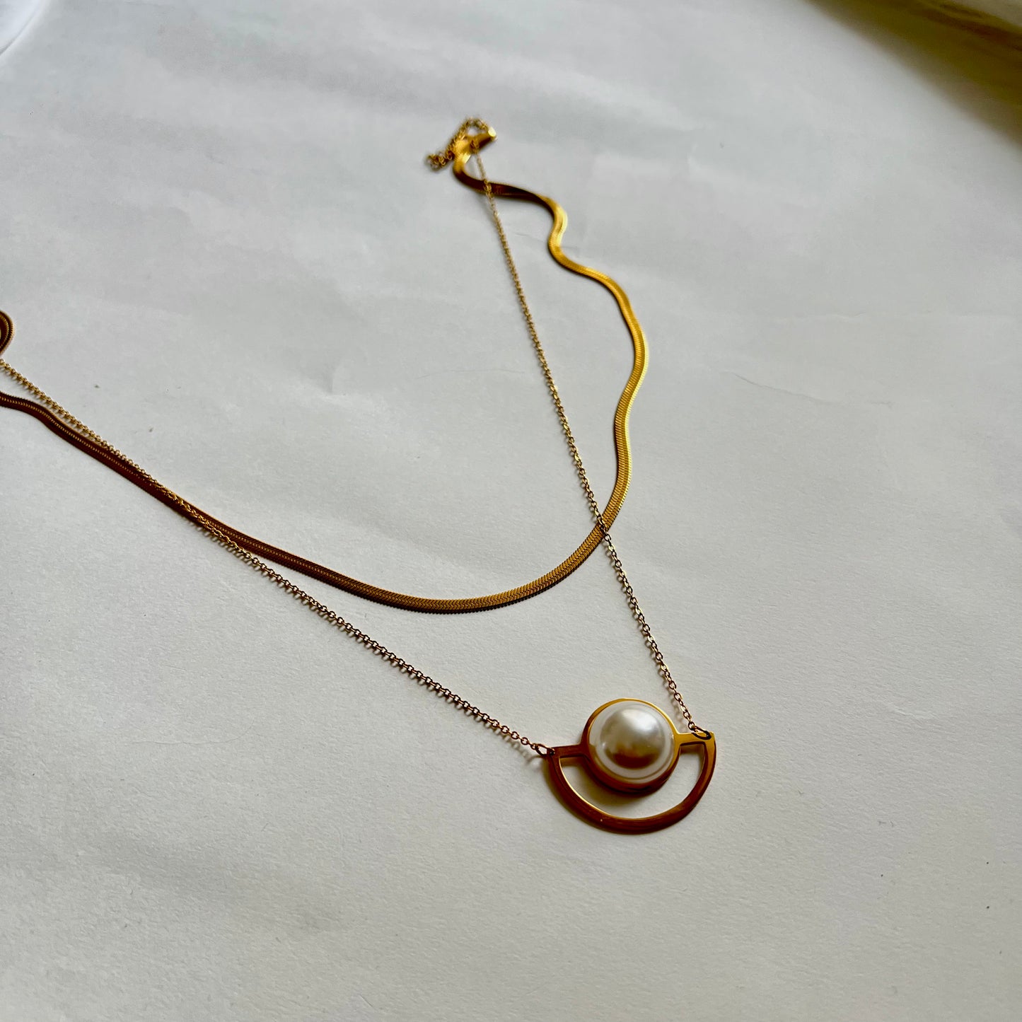 18KT Gold Plated Pearly Girly Necklace