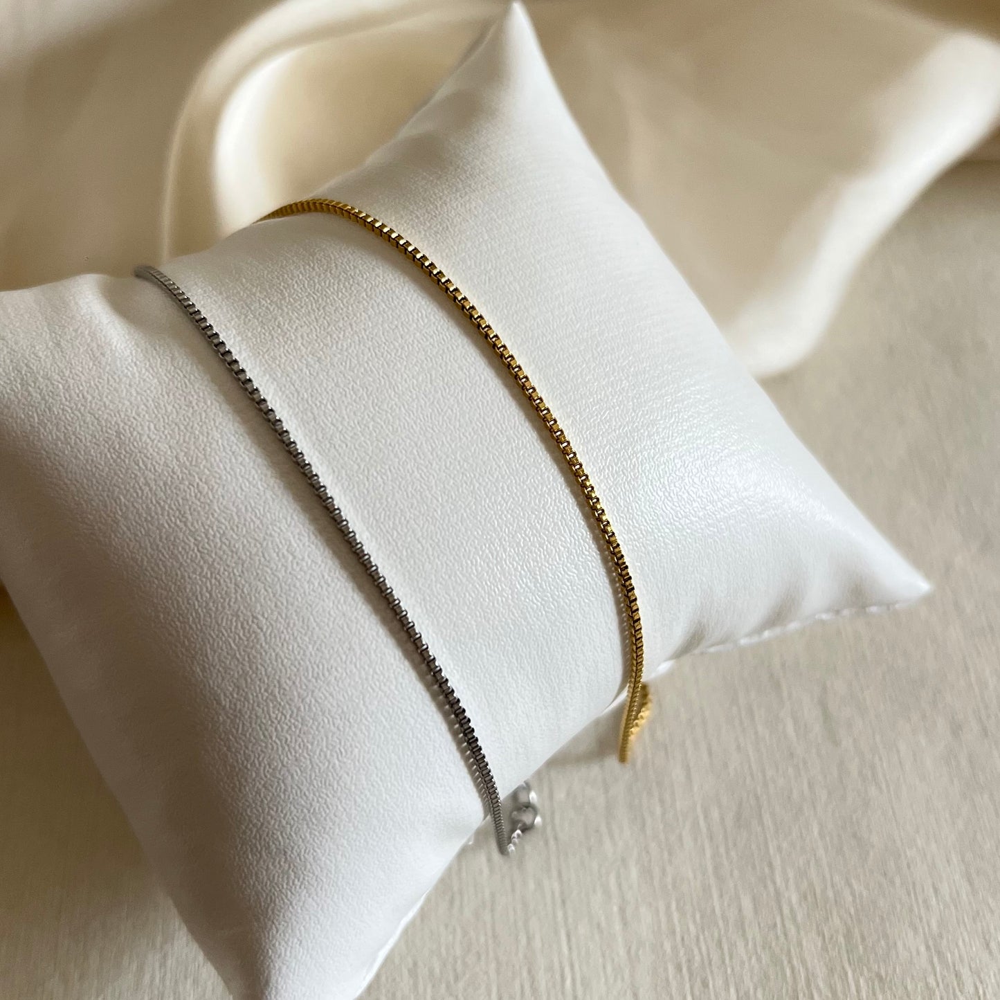 Couple Bracelet - Box Square Chain