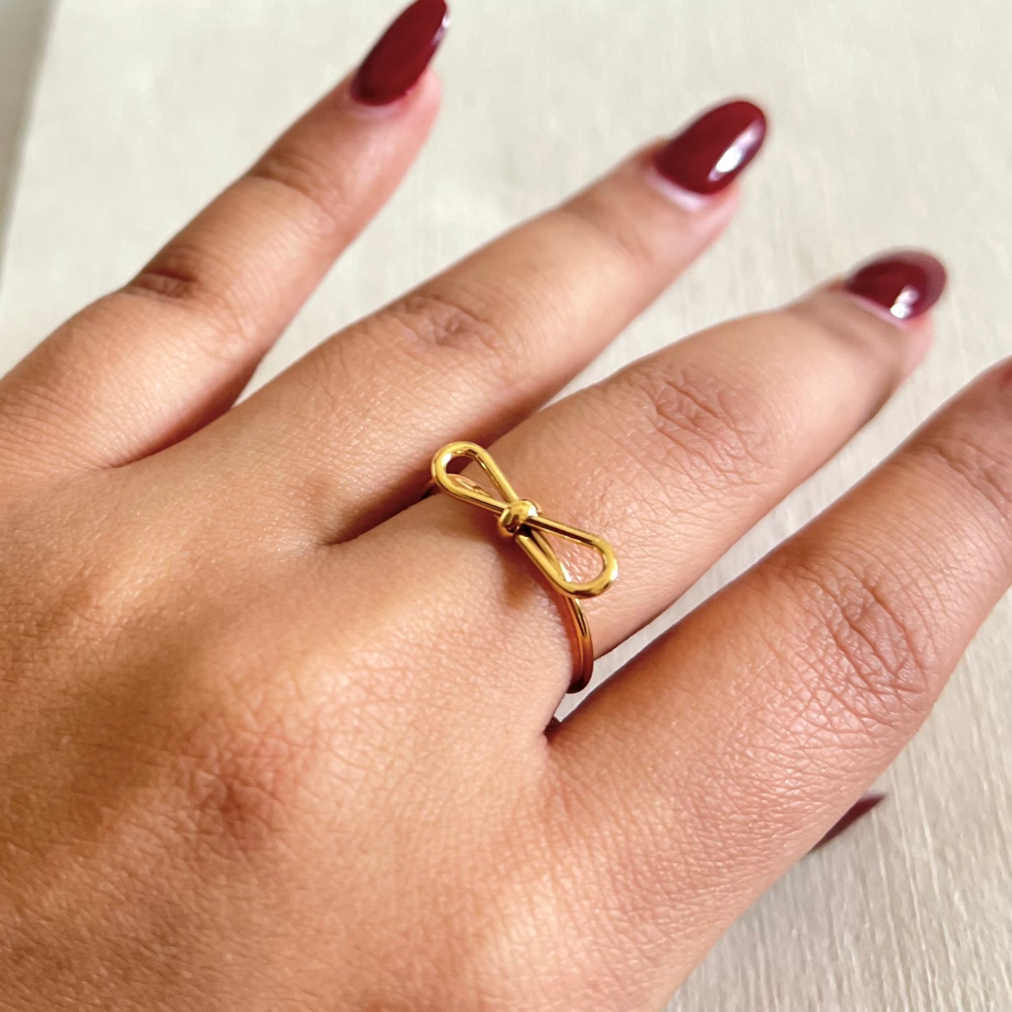18KT Gold Plated Bow Ring