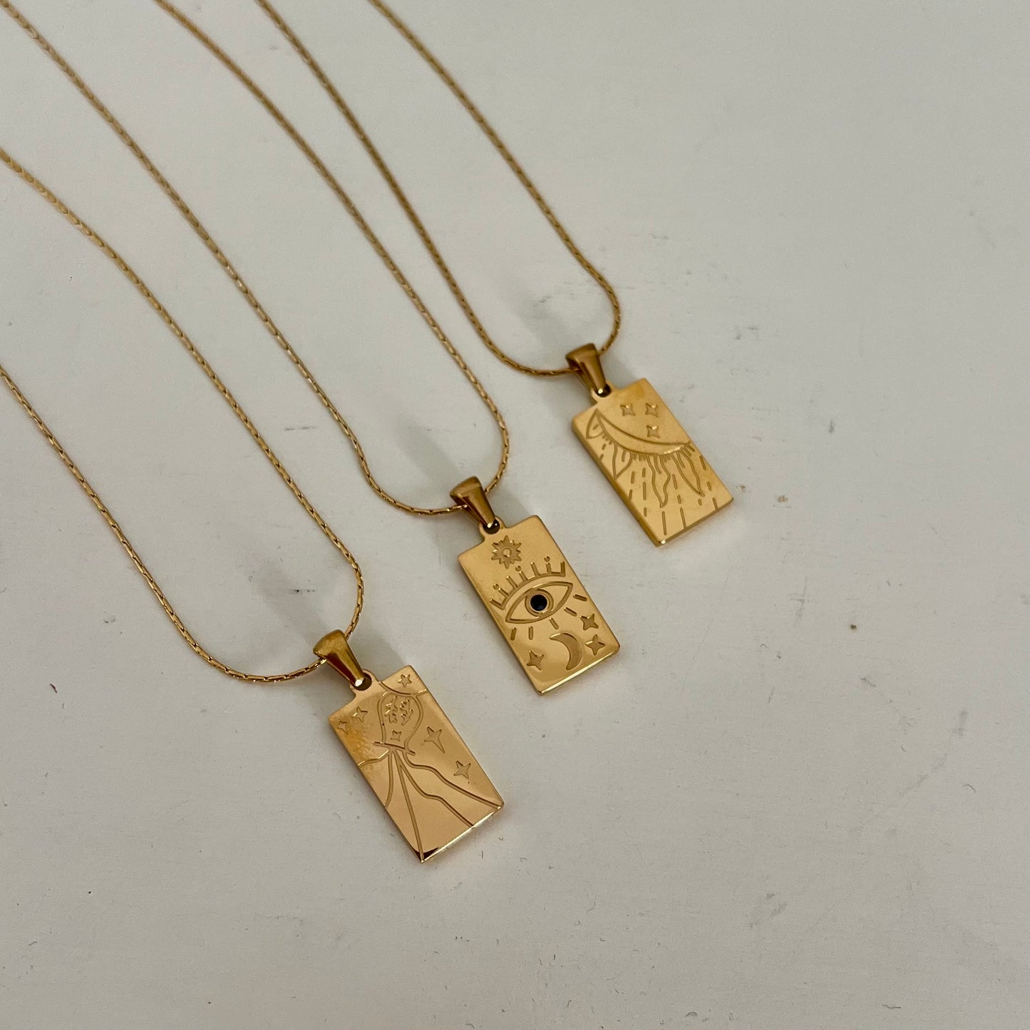 18KT Gold Plated Tarot Card Necklace