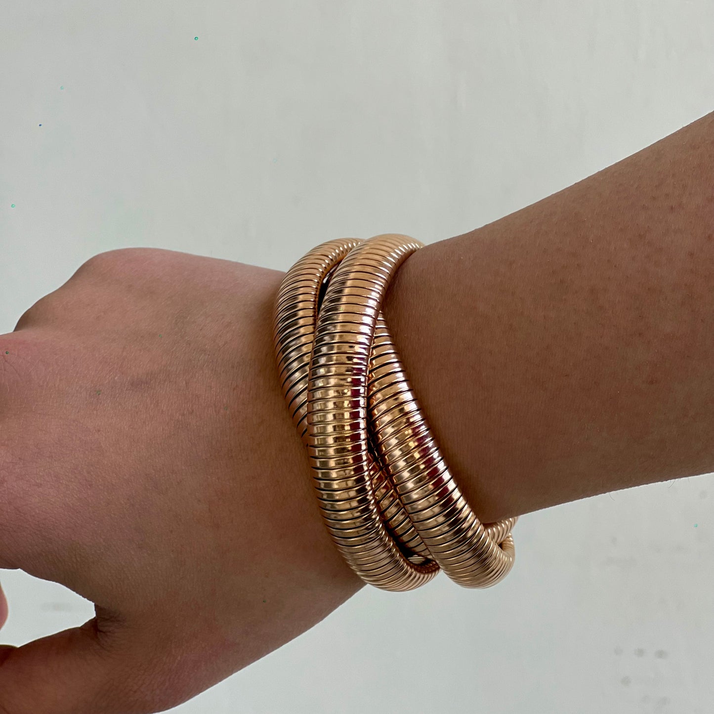 18KT Gold Plated Hailey Cuff Bangle (large)