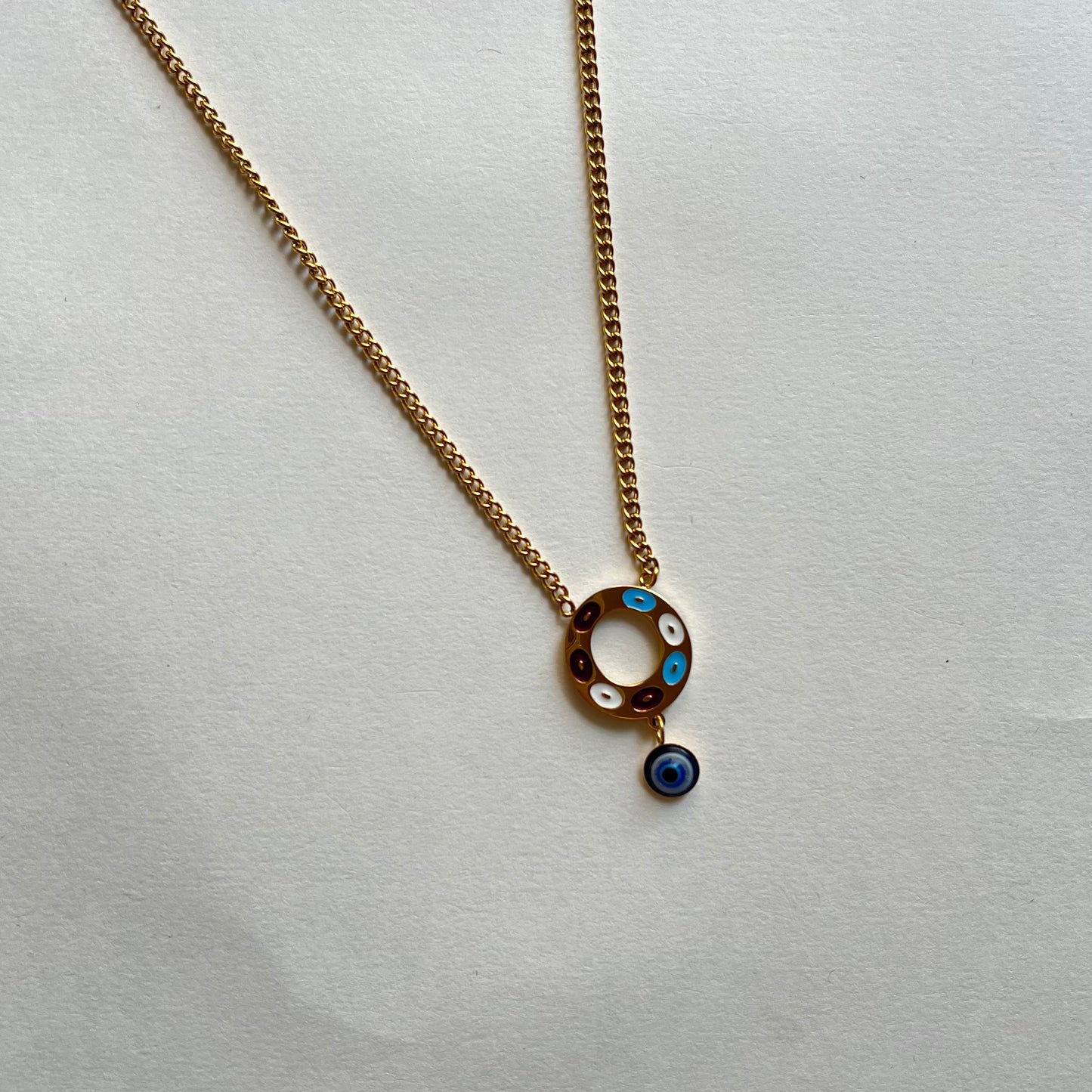 18KT Gold Plated Pallavi Evil Eye Necklace
