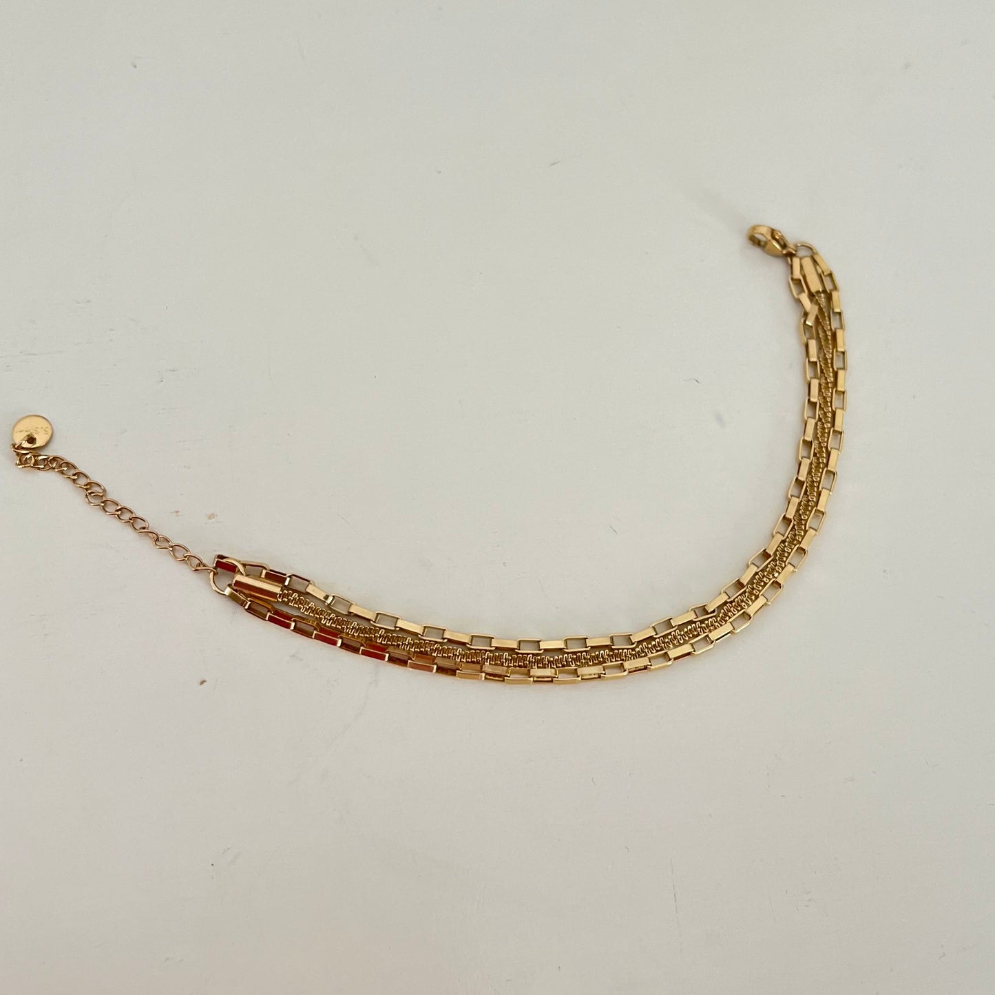 18KT Gold Plated Three Chain Bracelet
