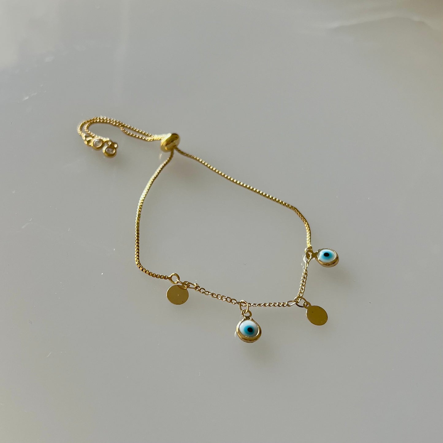 18KT Gold Plated Vandy Evil Eye Bracelet