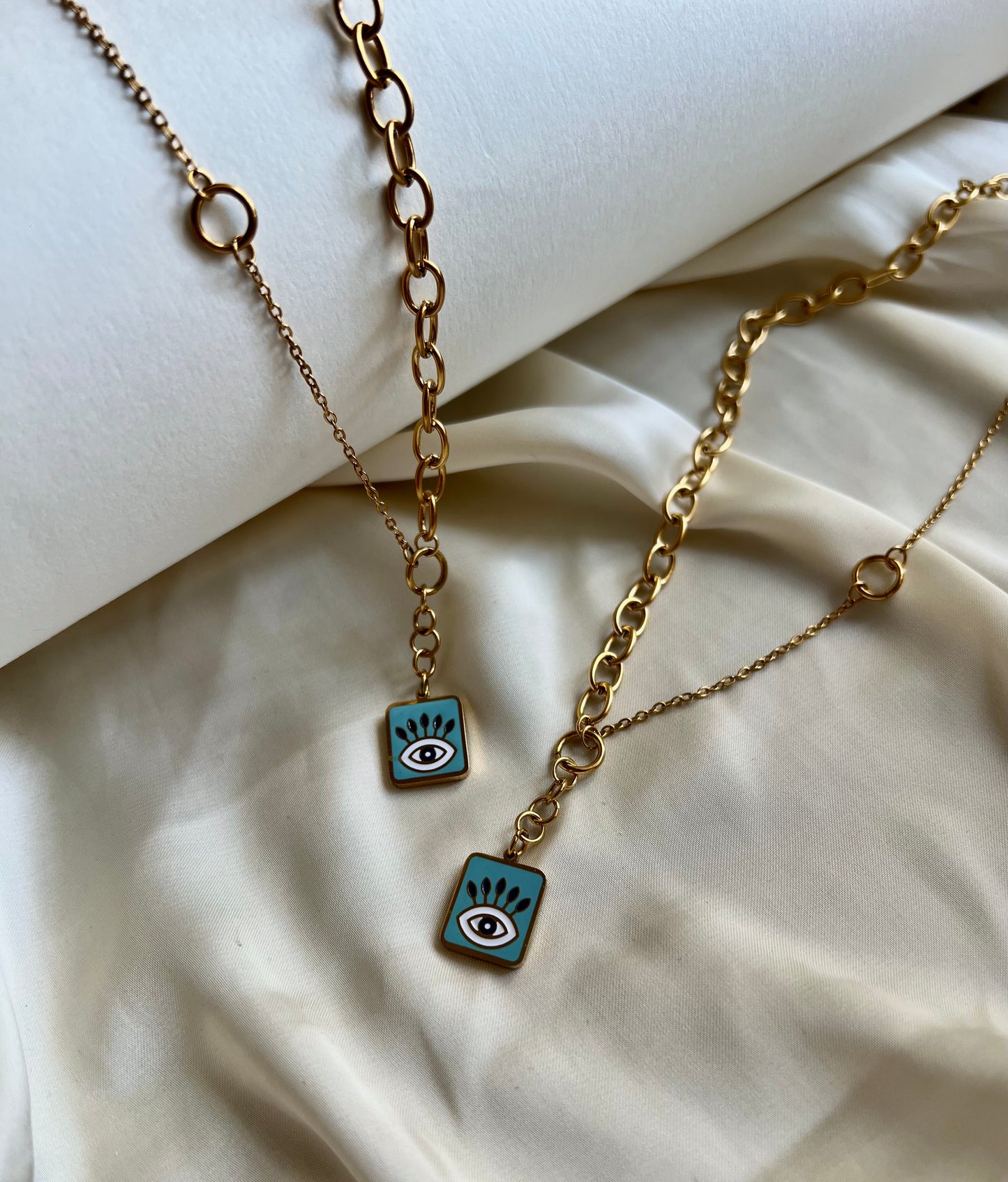 18KT Gold Plated Devi Evil Eye Necklace