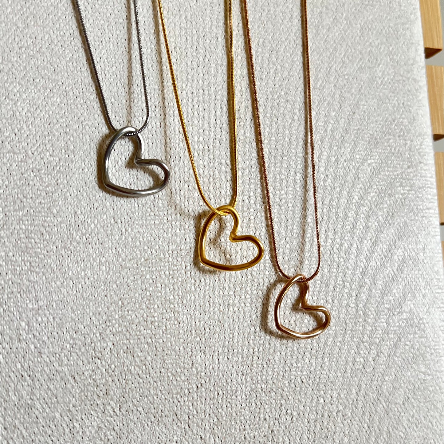Heart link necklace