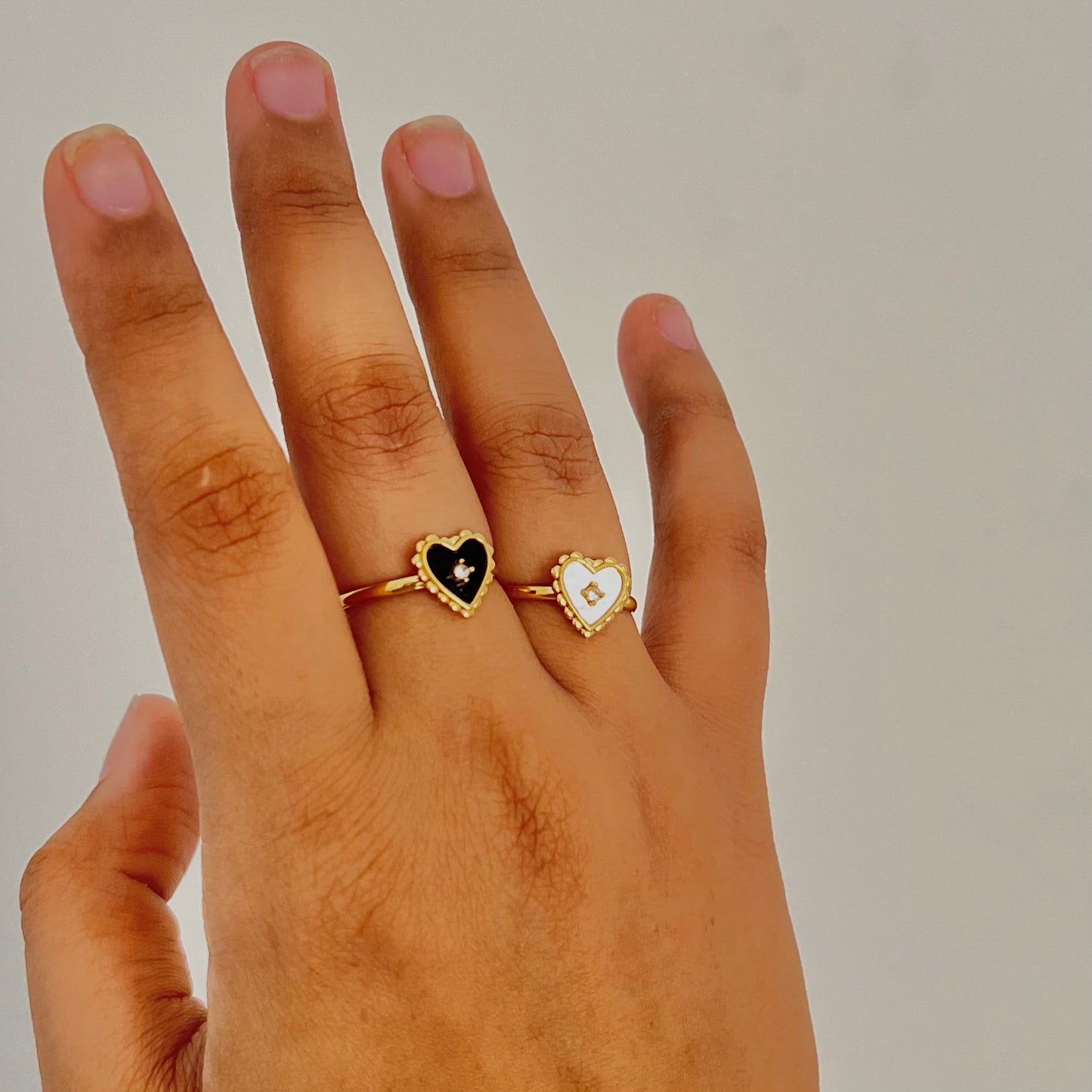 18KT Gold Plated Heart Old Charm Ring