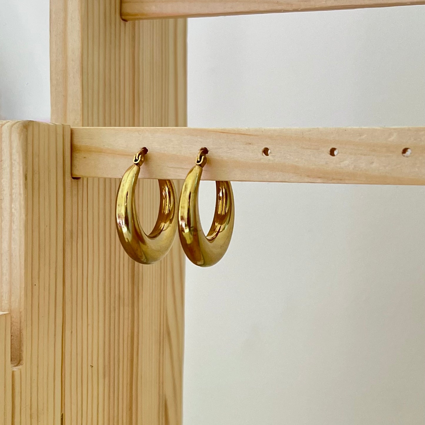 18KT Gold Plated Chunky Hoop Earrings