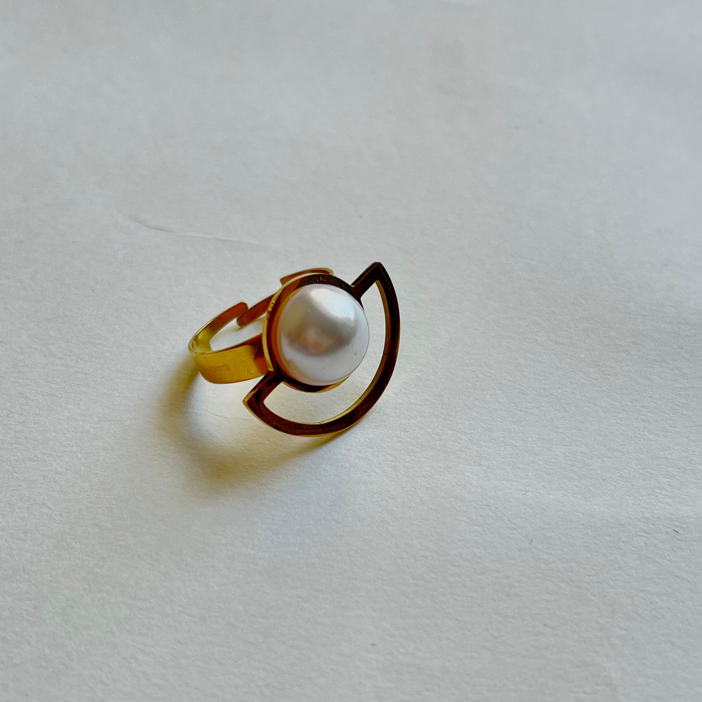 18KT Gold Plated Pearly Girly Ring