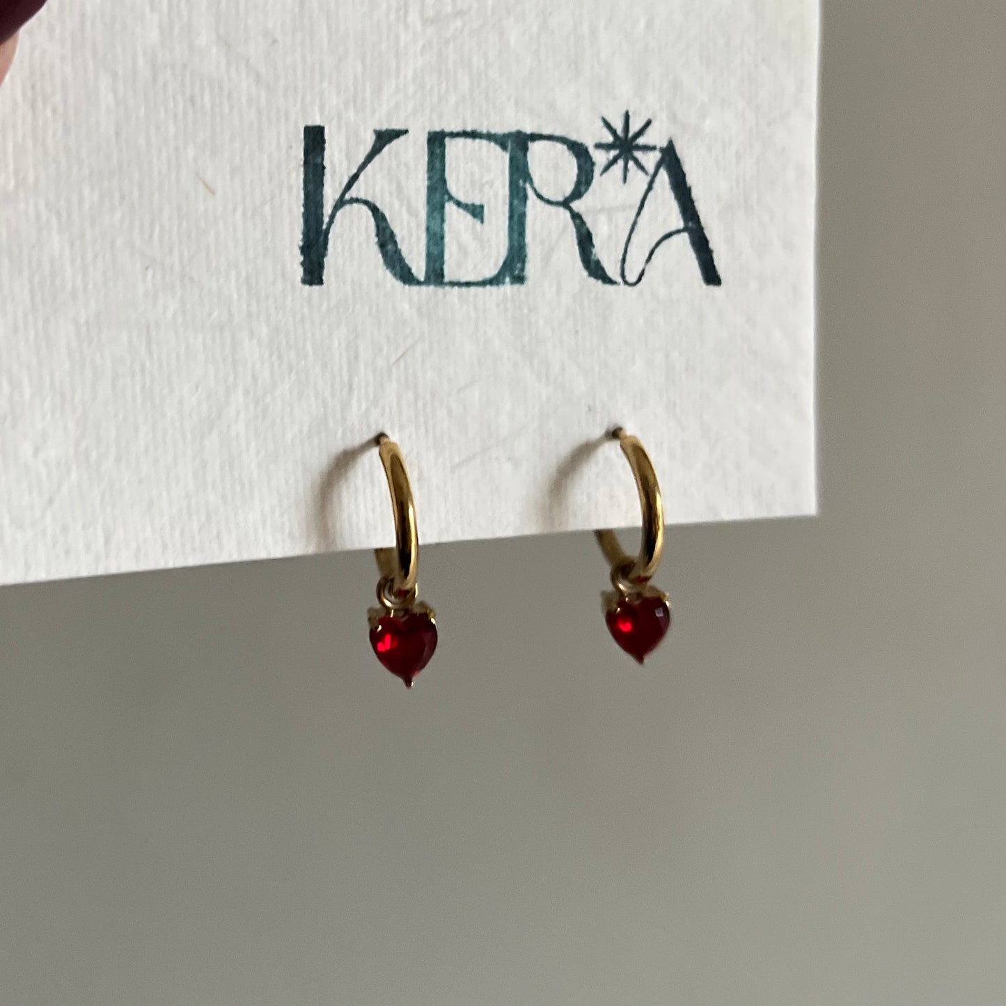18KT Gold Plated Heart Candy Earrings