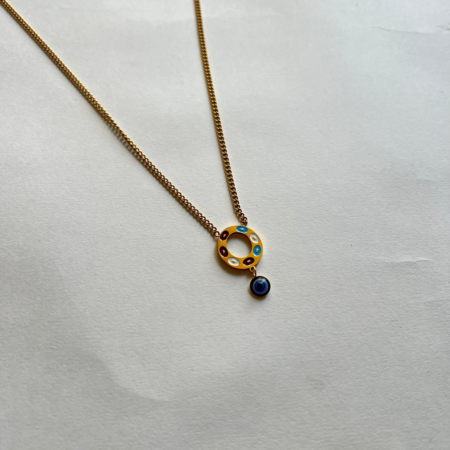 18KT Gold Plated Pallavi Evil Eye Necklace