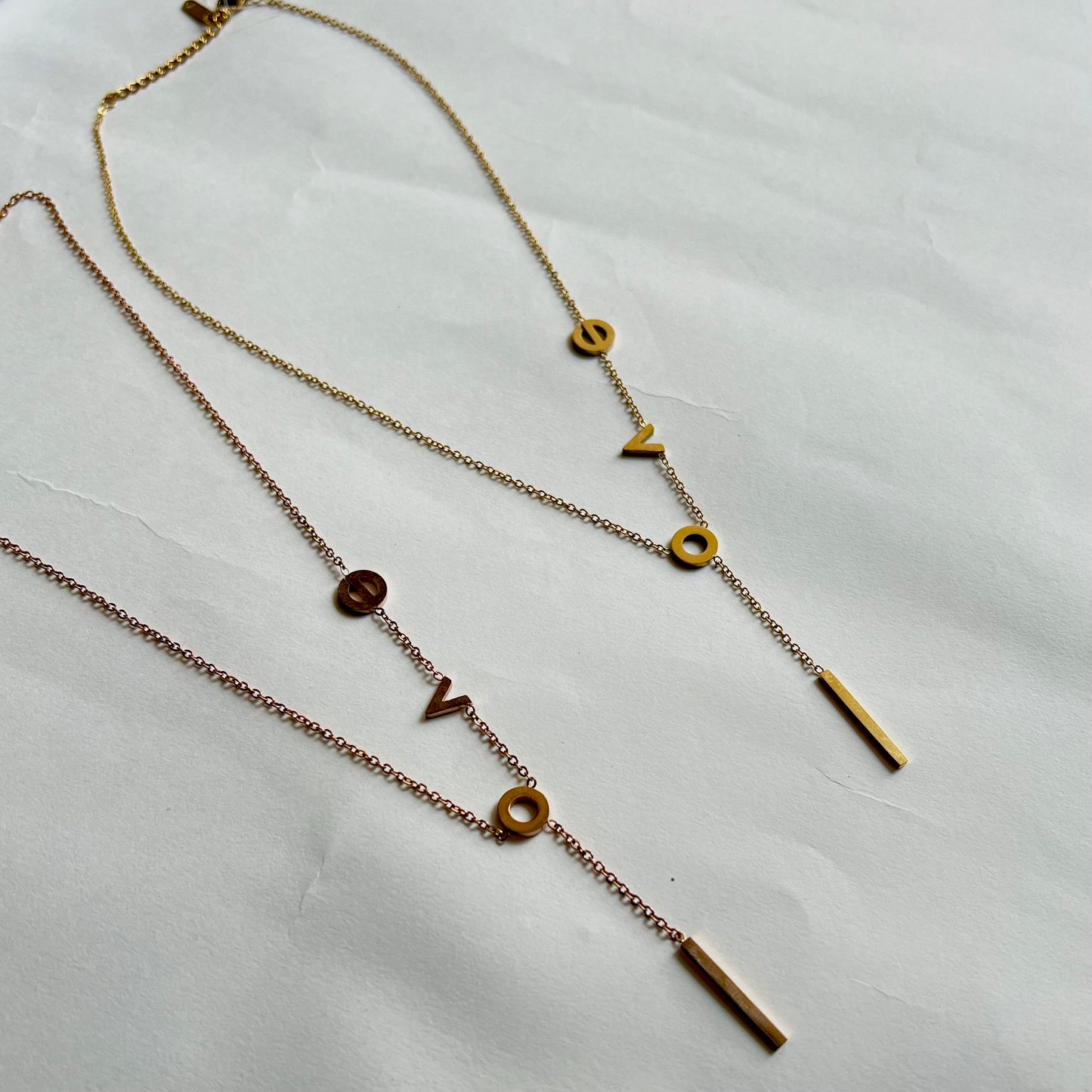 18KT Gold Plated Love Necklace