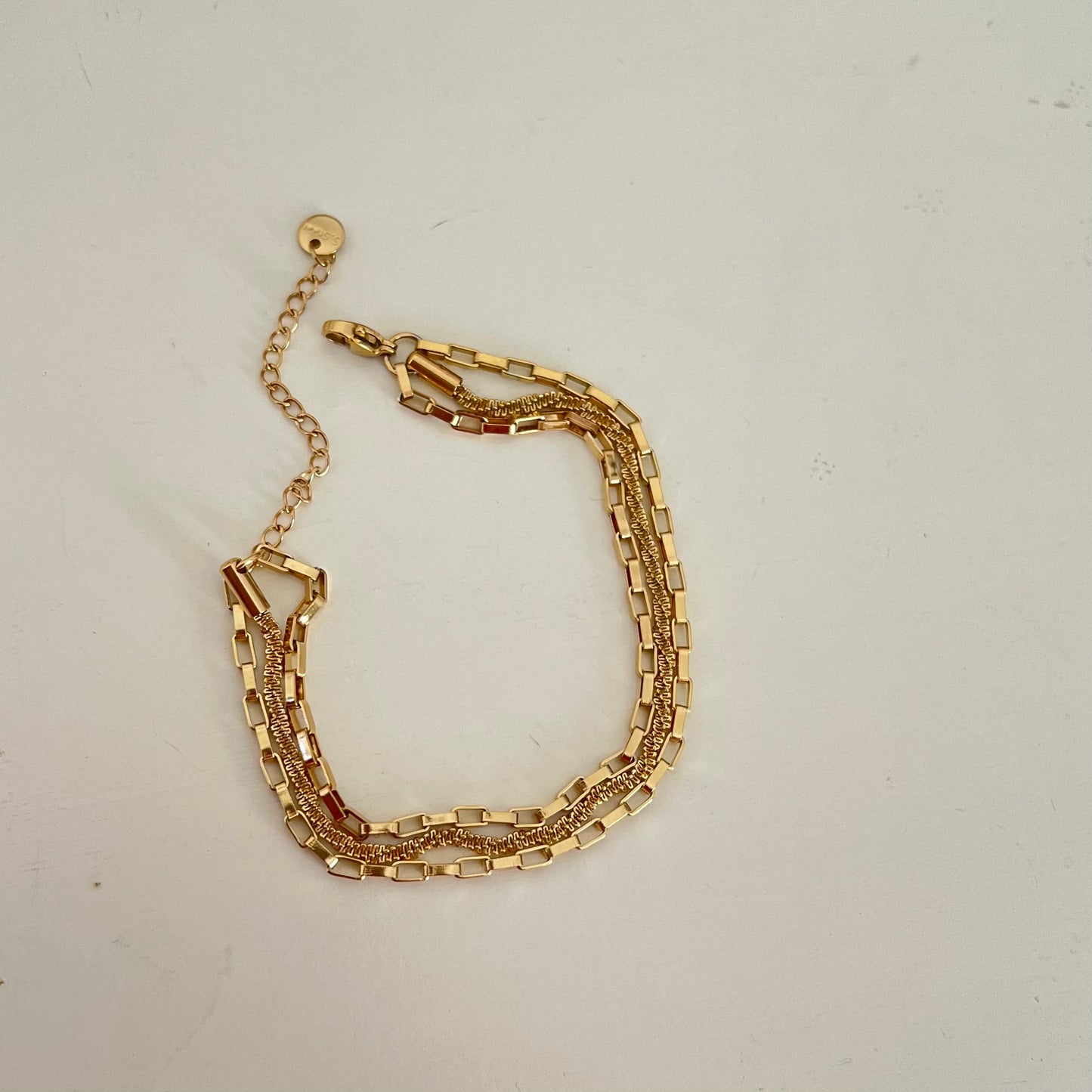 18KT Gold Plated Three Chain Bracelet