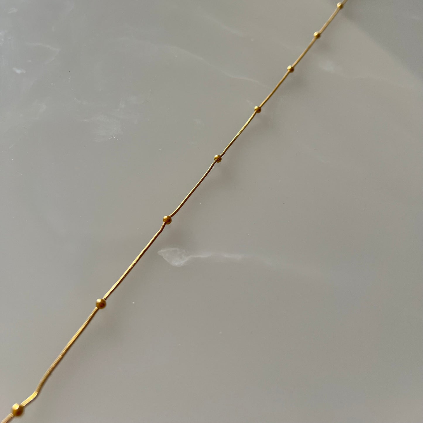 18KT Gold Plated Beaded Chain Necklace