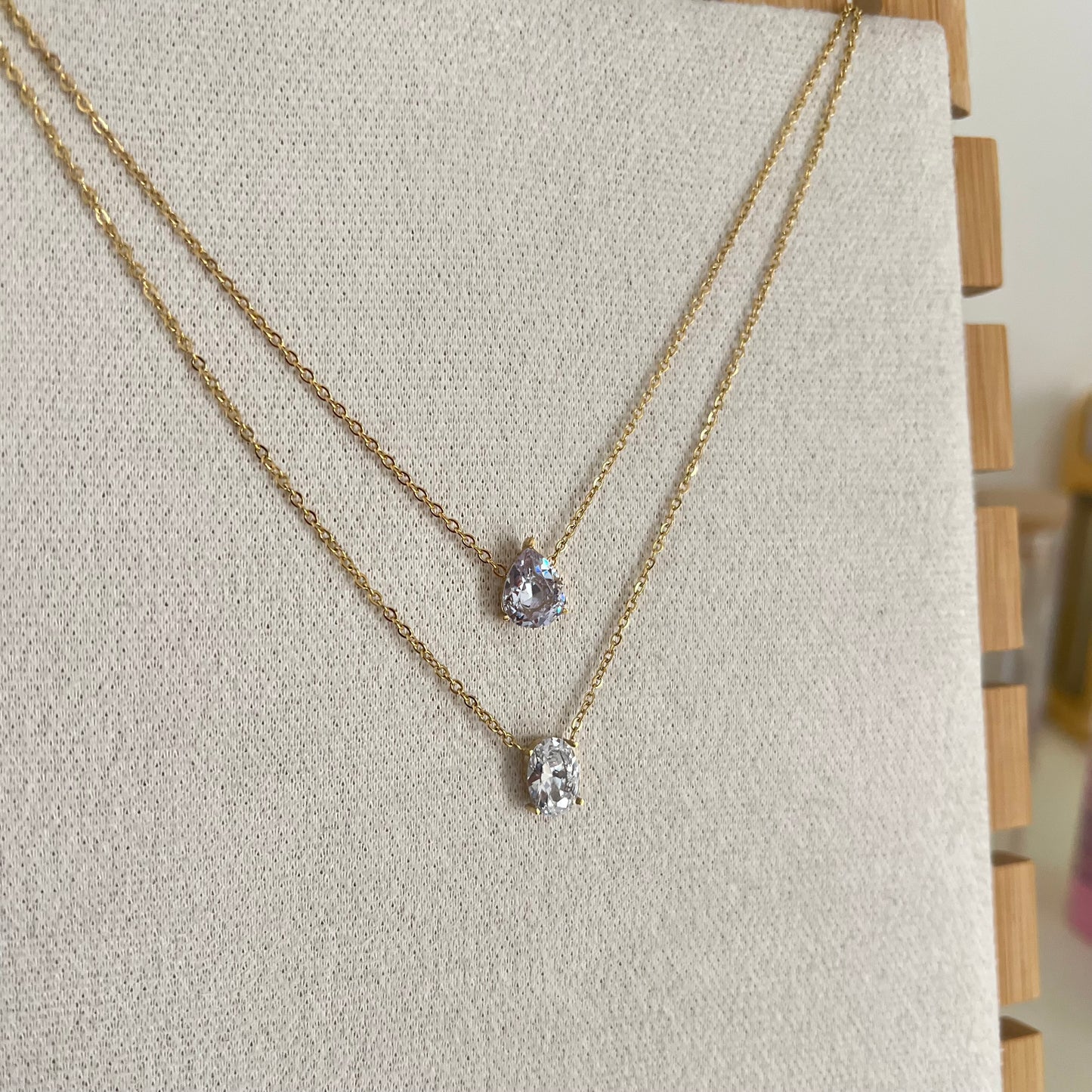 18KT Gold Plated Gemma set of 2 necklaces