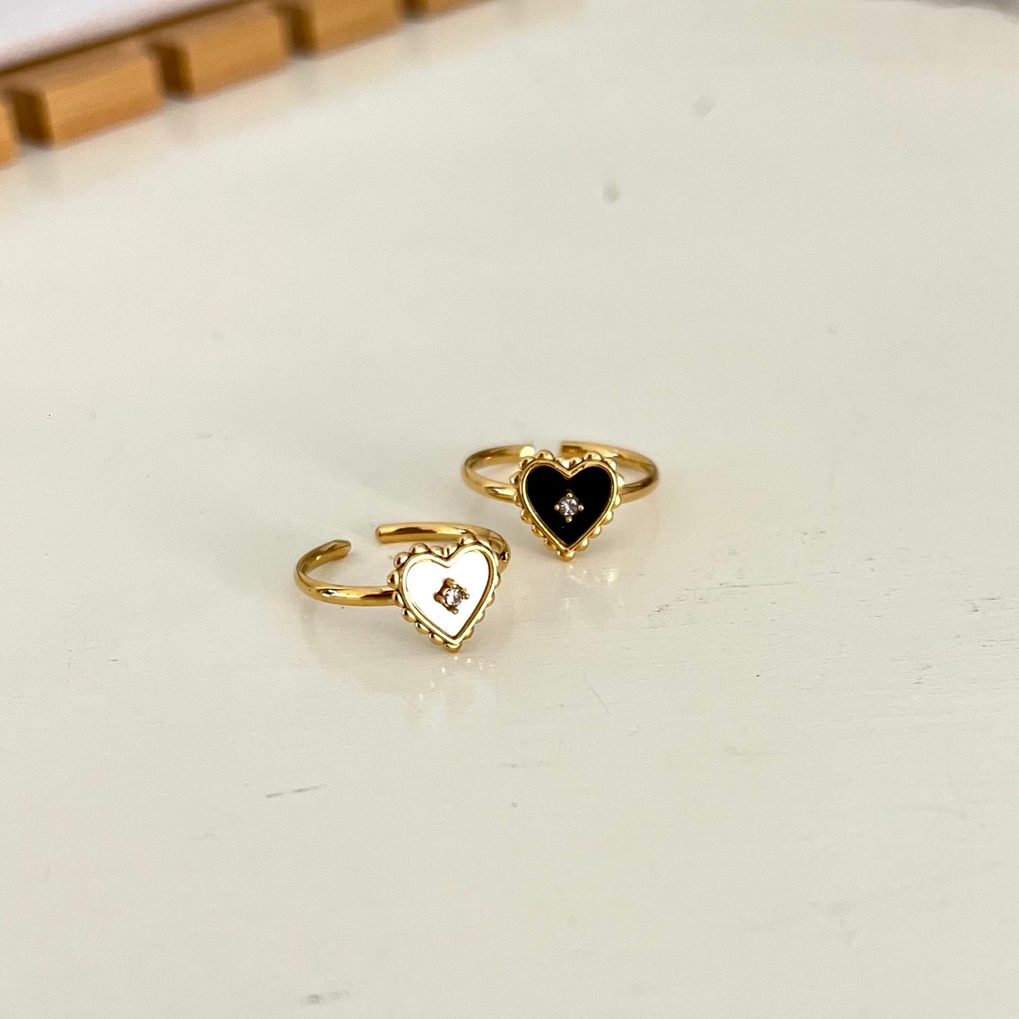 18KT Gold Plated Heart Old Charm Ring