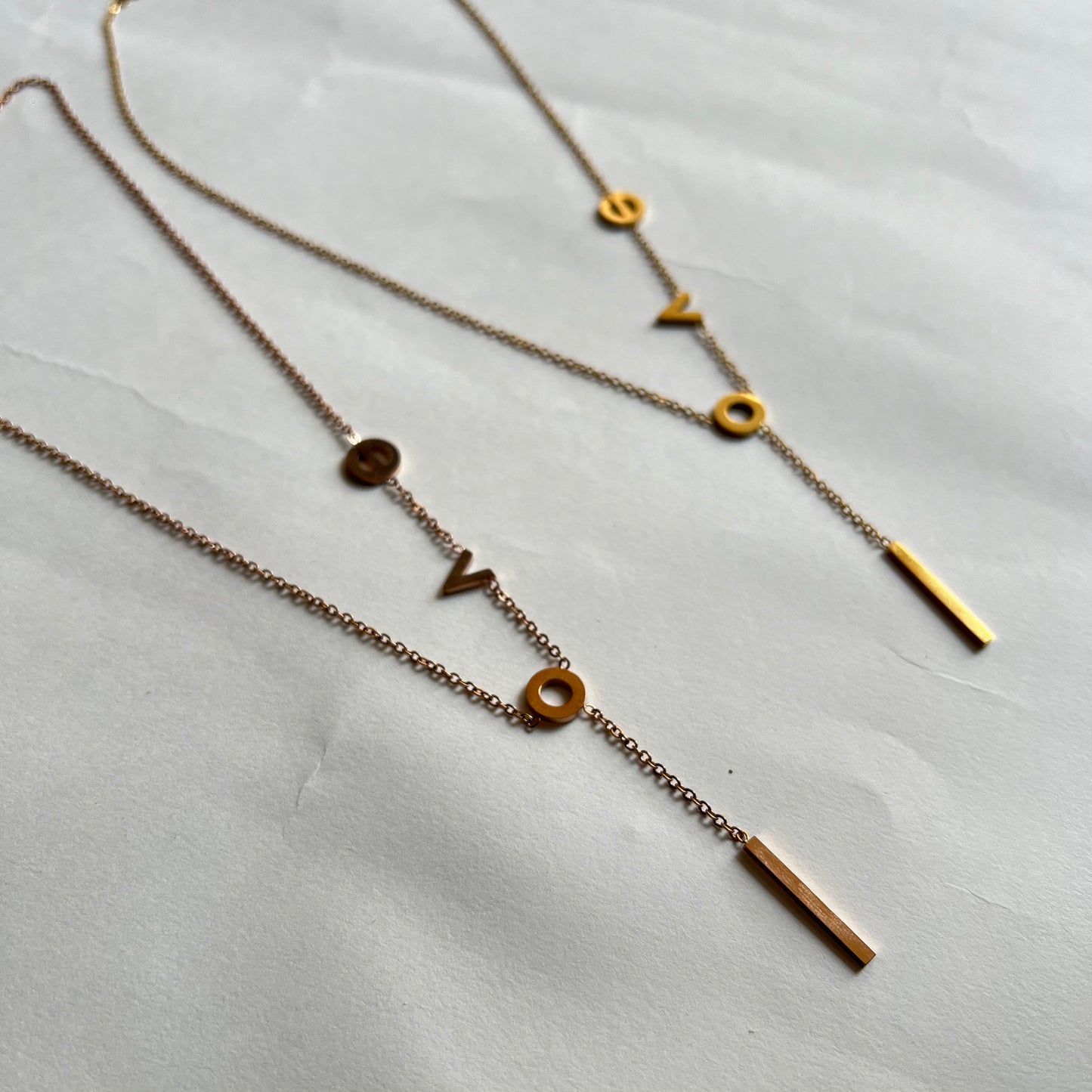 18KT Gold Plated Love Necklace