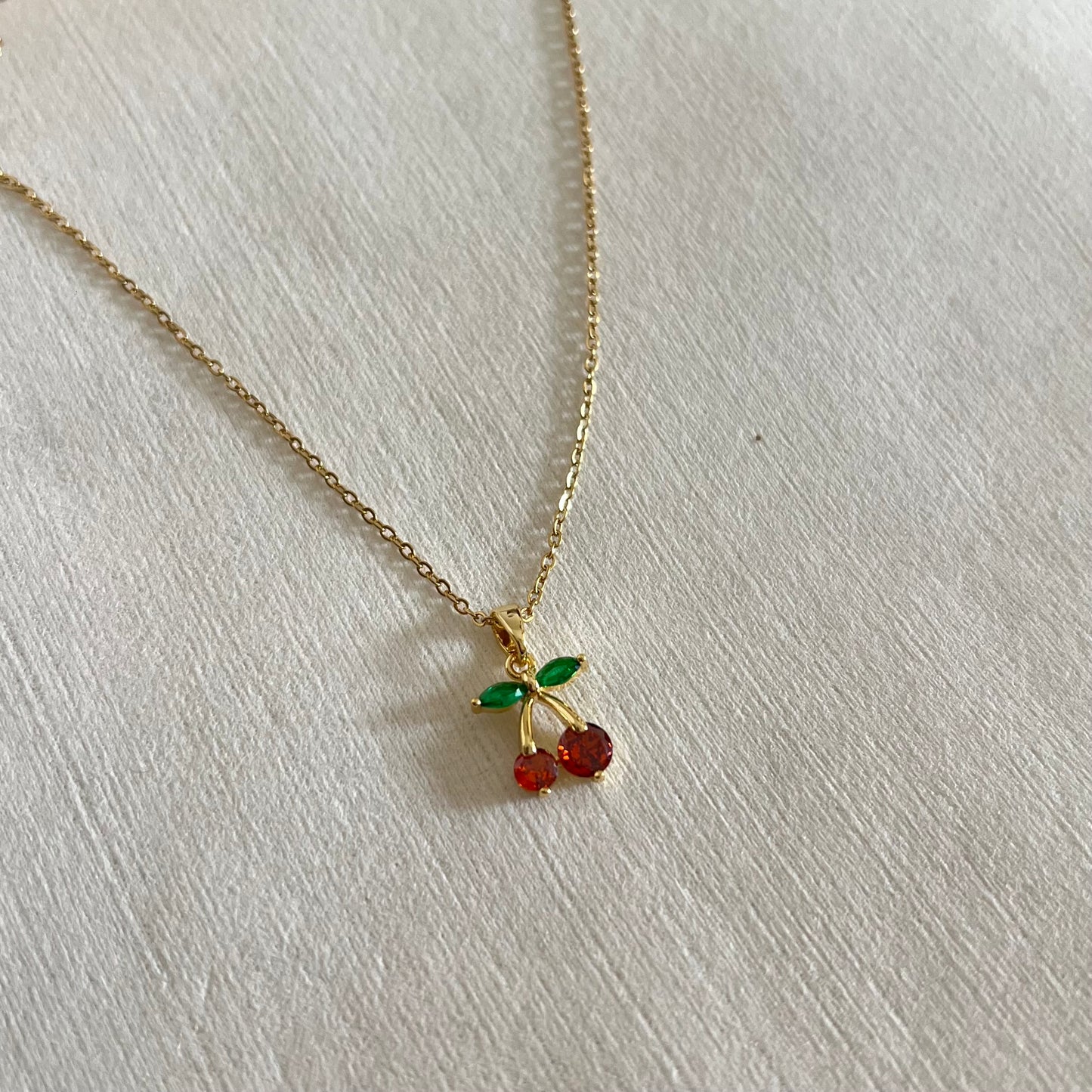 18KT Gold Plated Cherry necklace