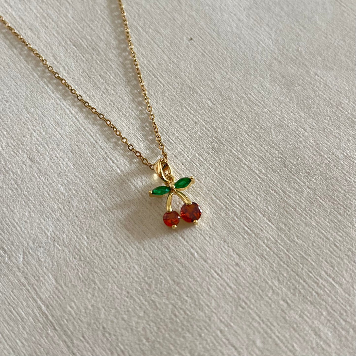 18KT Gold Plated Cherry necklace