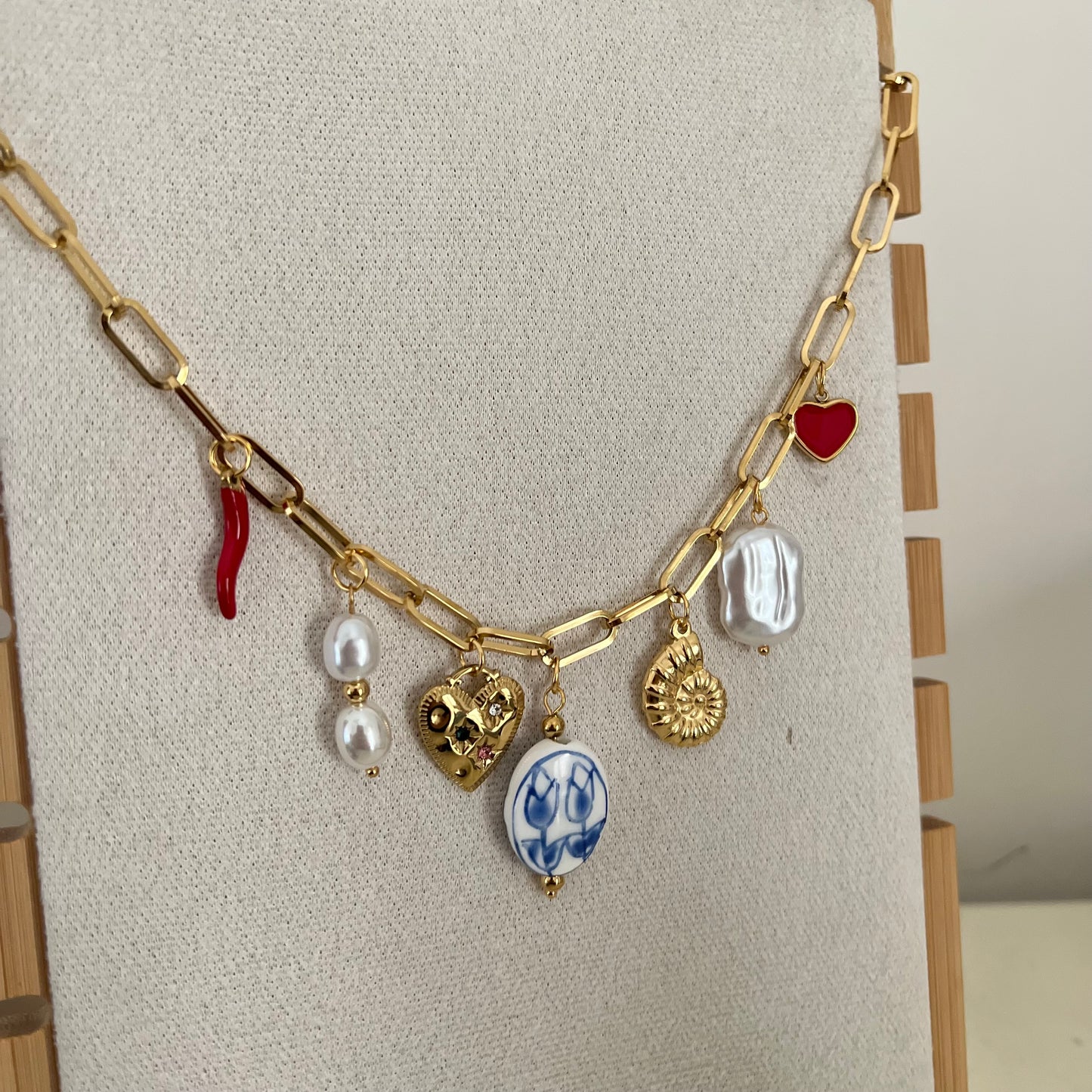 18KT Gold Plated Italian Summer Charm Necklace