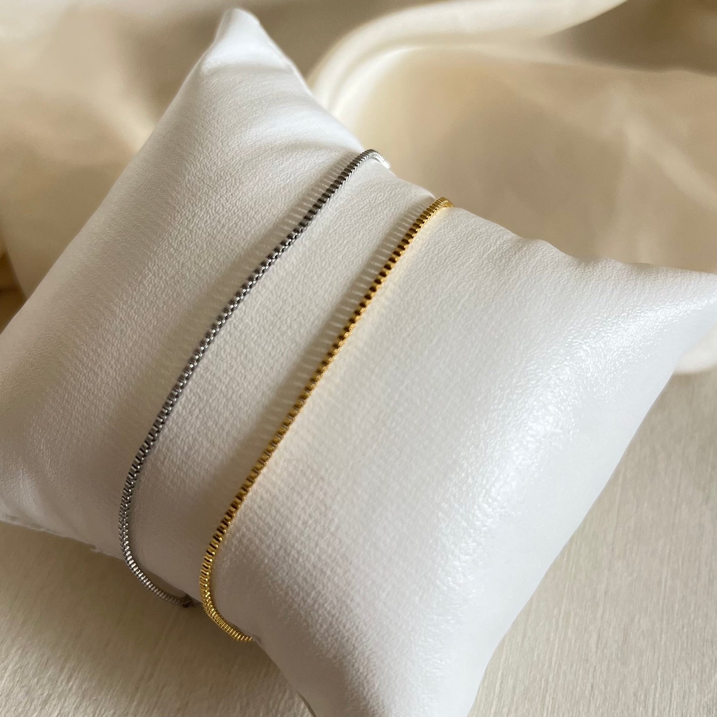 Couple Bracelet - Box Square Chain