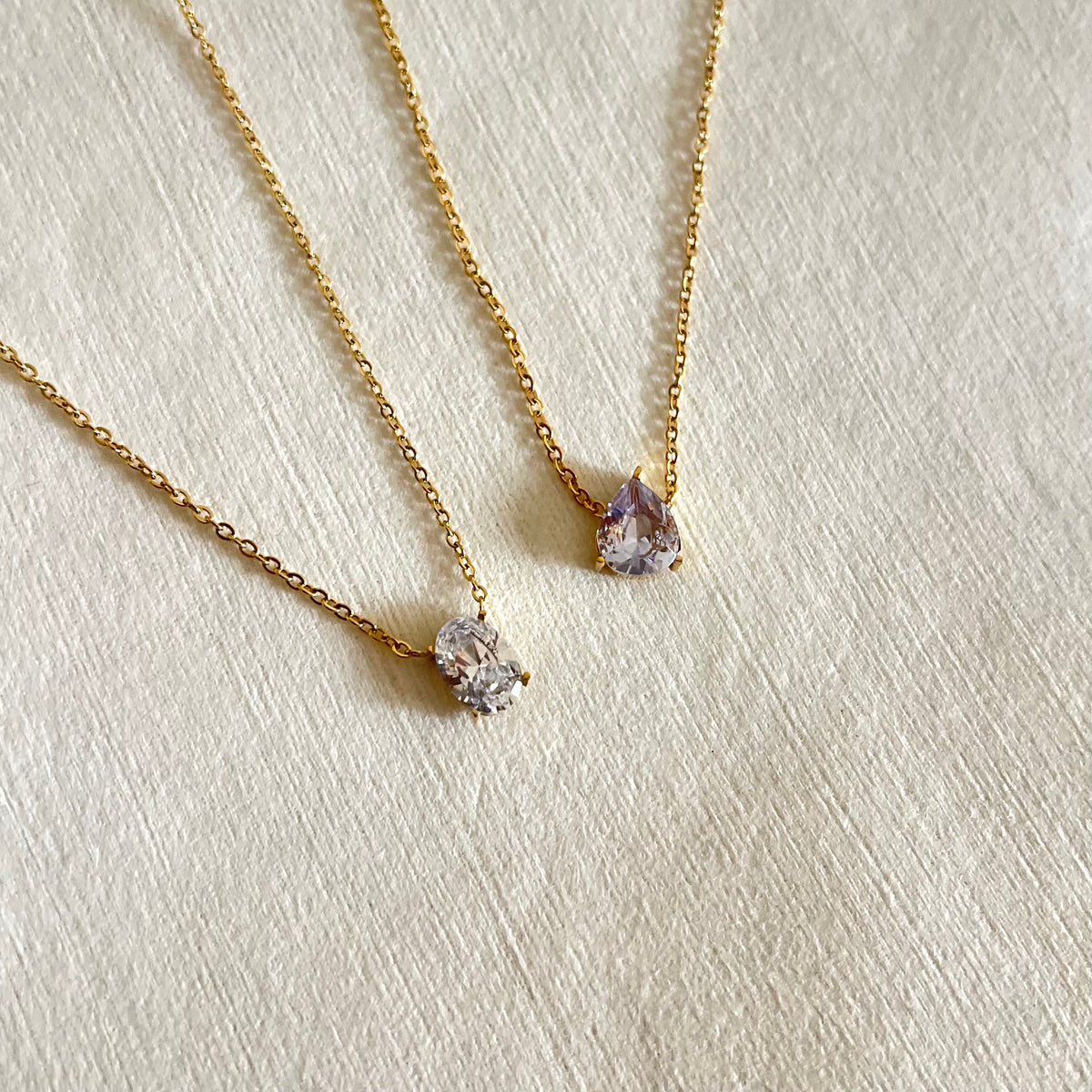 18KT Gold Plated Gemma set of 2 necklaces