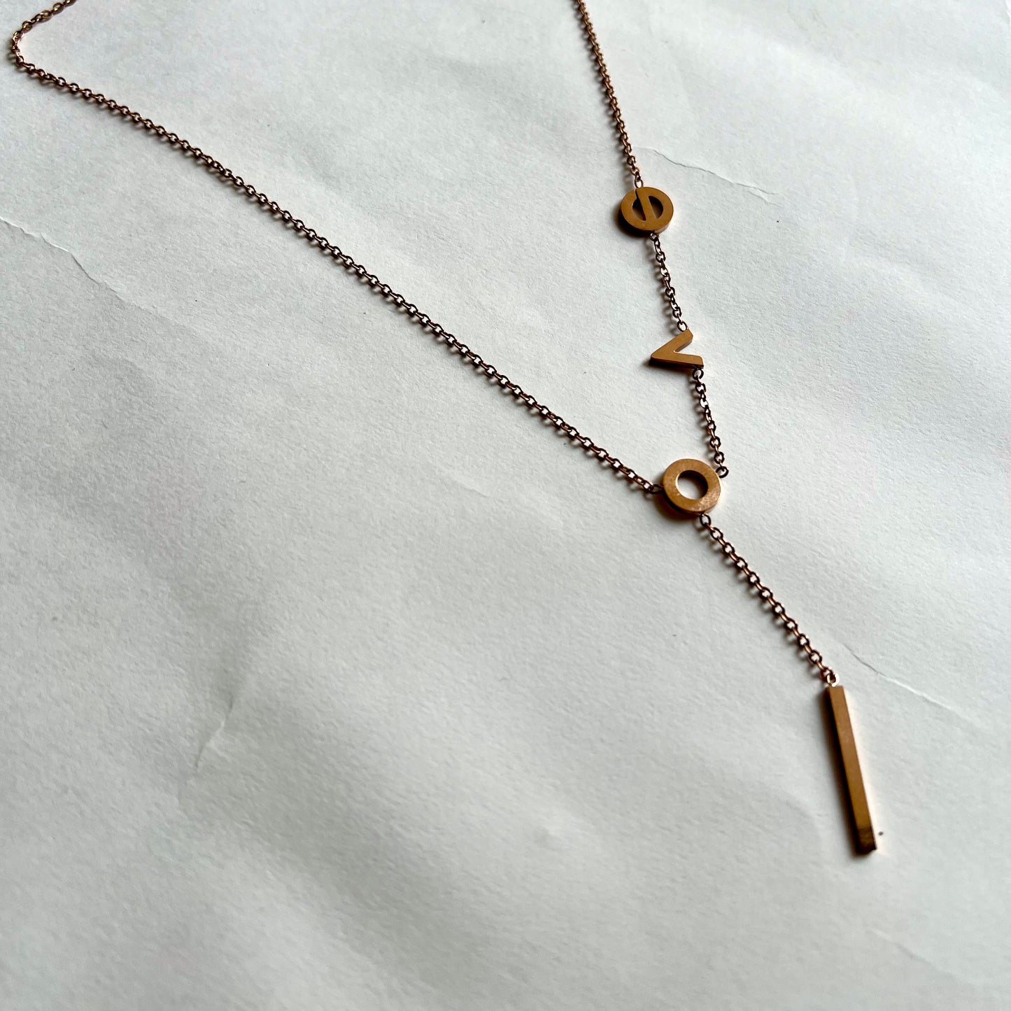 18KT Gold Plated Love Necklace