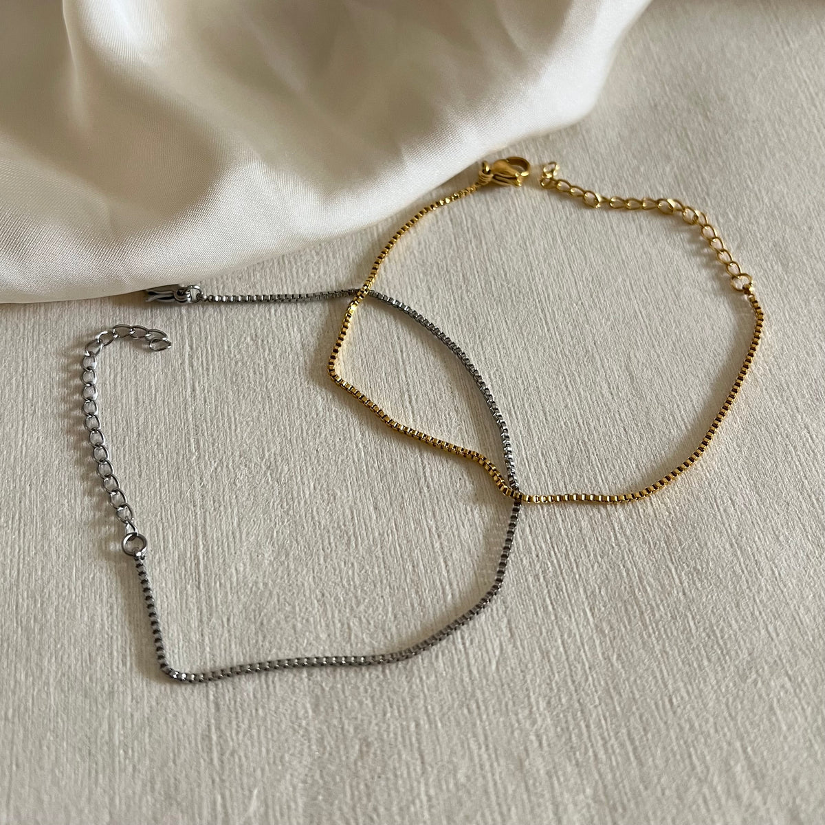 Couple Bracelet - Box Square Chain