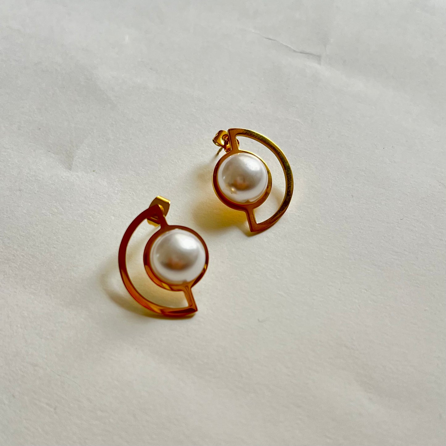 18KT Gold Plated Pearly Girly Earrings