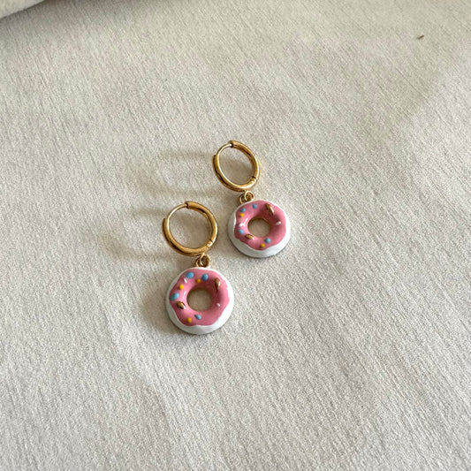18KT Gold Plated Doughnut Earrings
