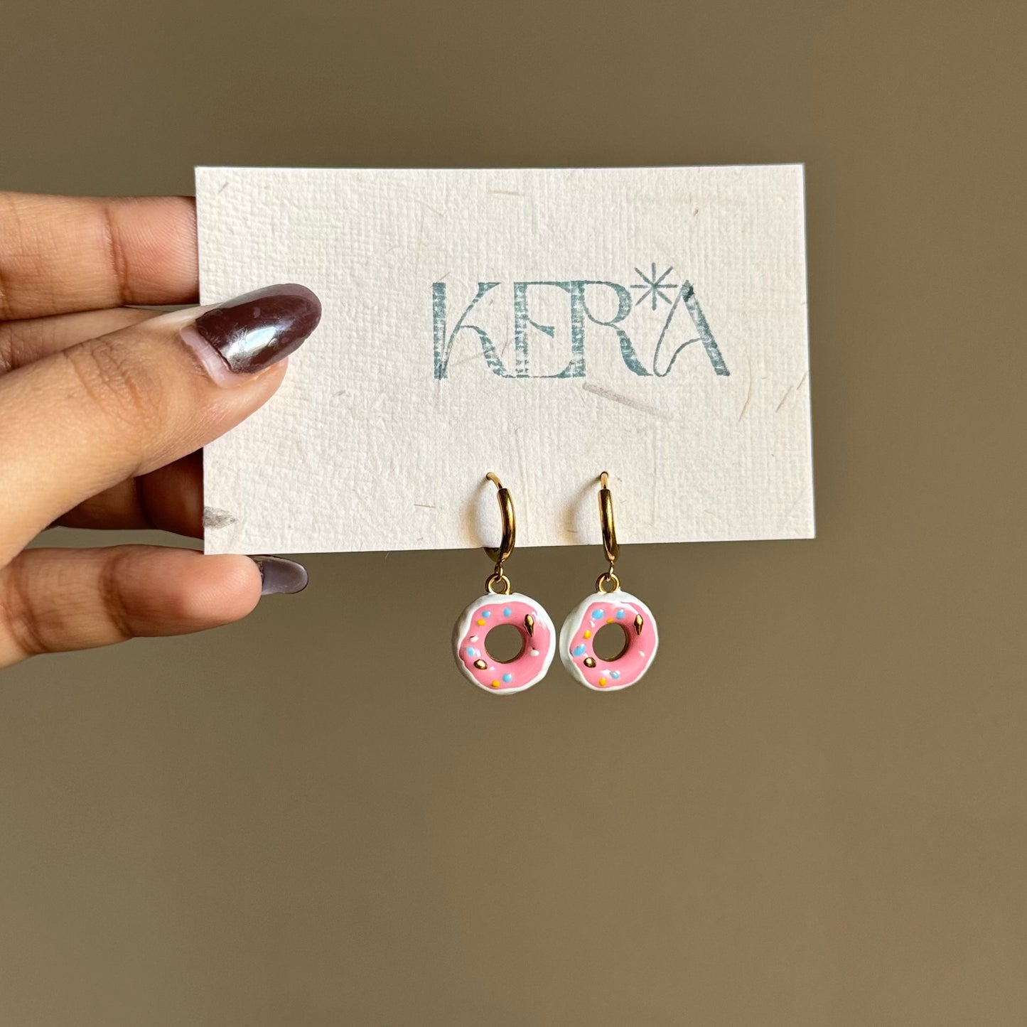 18KT Gold Plated Doughnut Earrings