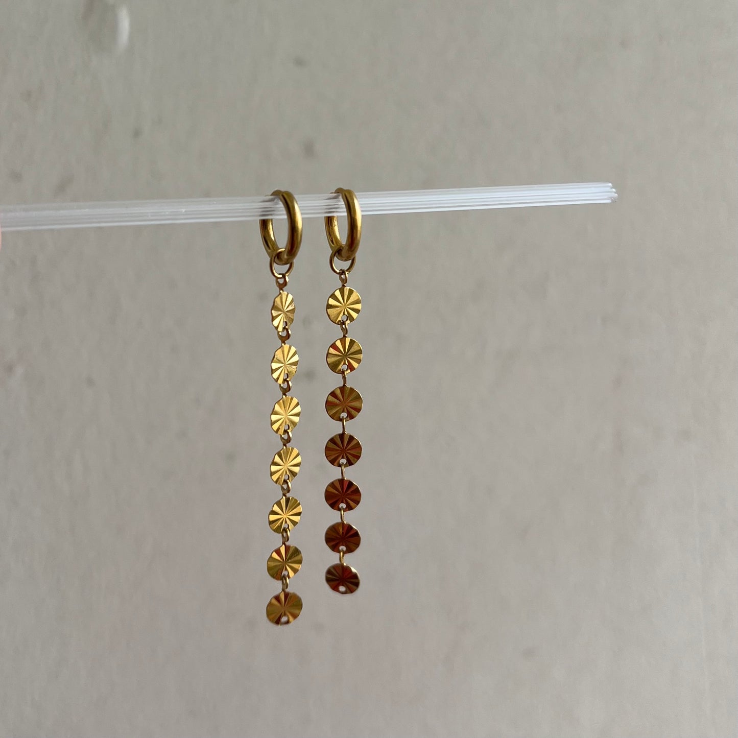 18KT Gold Plated Dangling Cirque Earrings