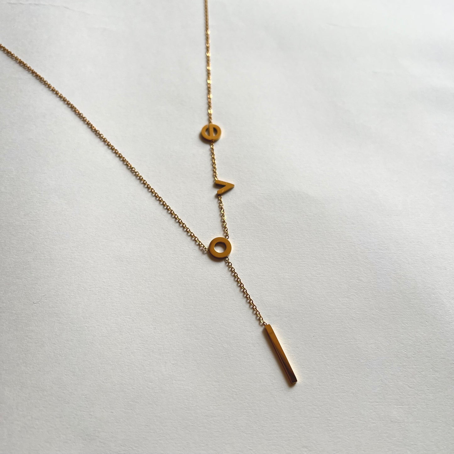 18KT Gold Plated Love Necklace